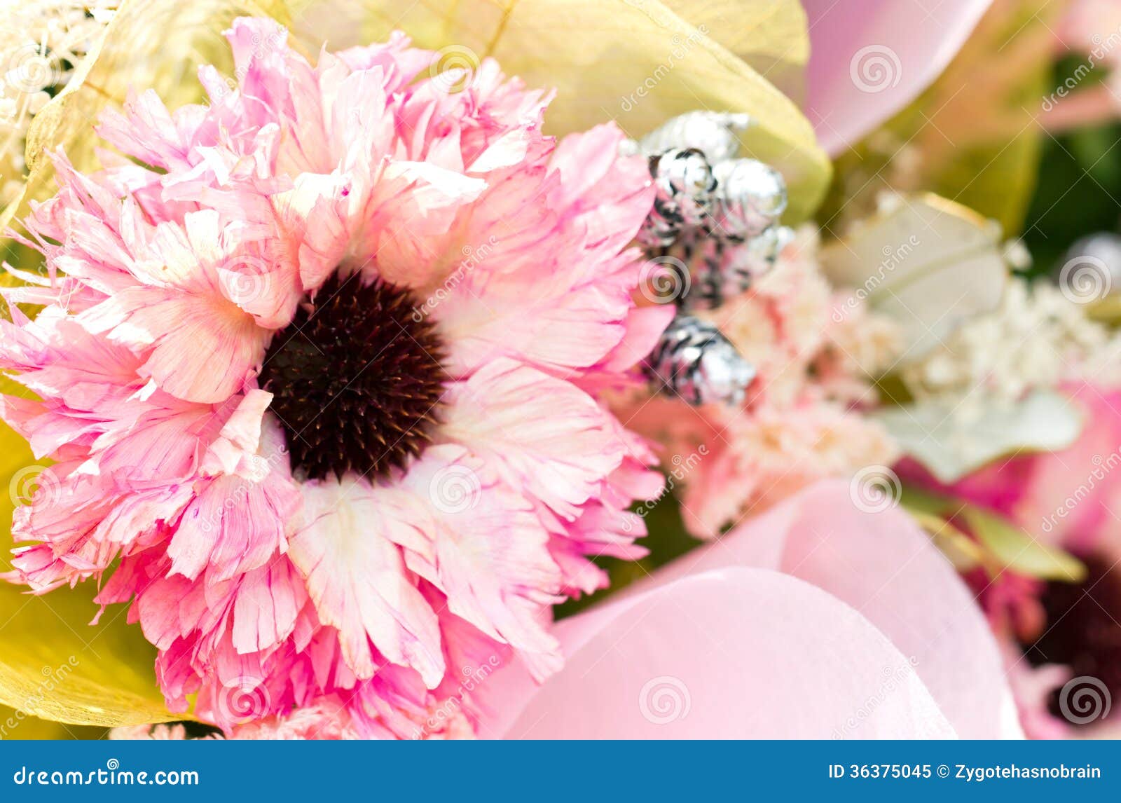 Pink Artificial Flower Bouquet. Stock Image Image of occasion