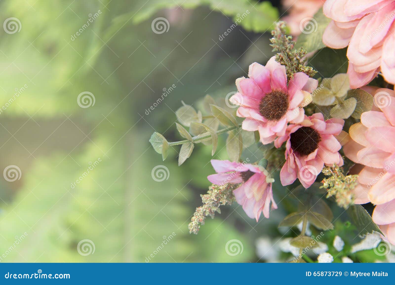 Pink Artificial Flower in the Garden. Stock Image Image of floral