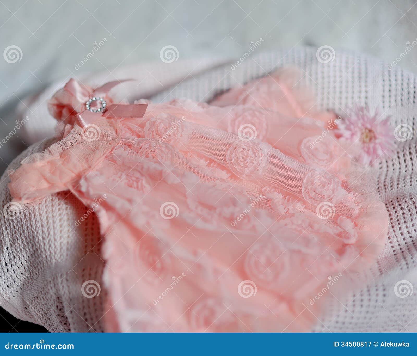 Pink baby dress stock image. Image of years, dance, small - 34500817