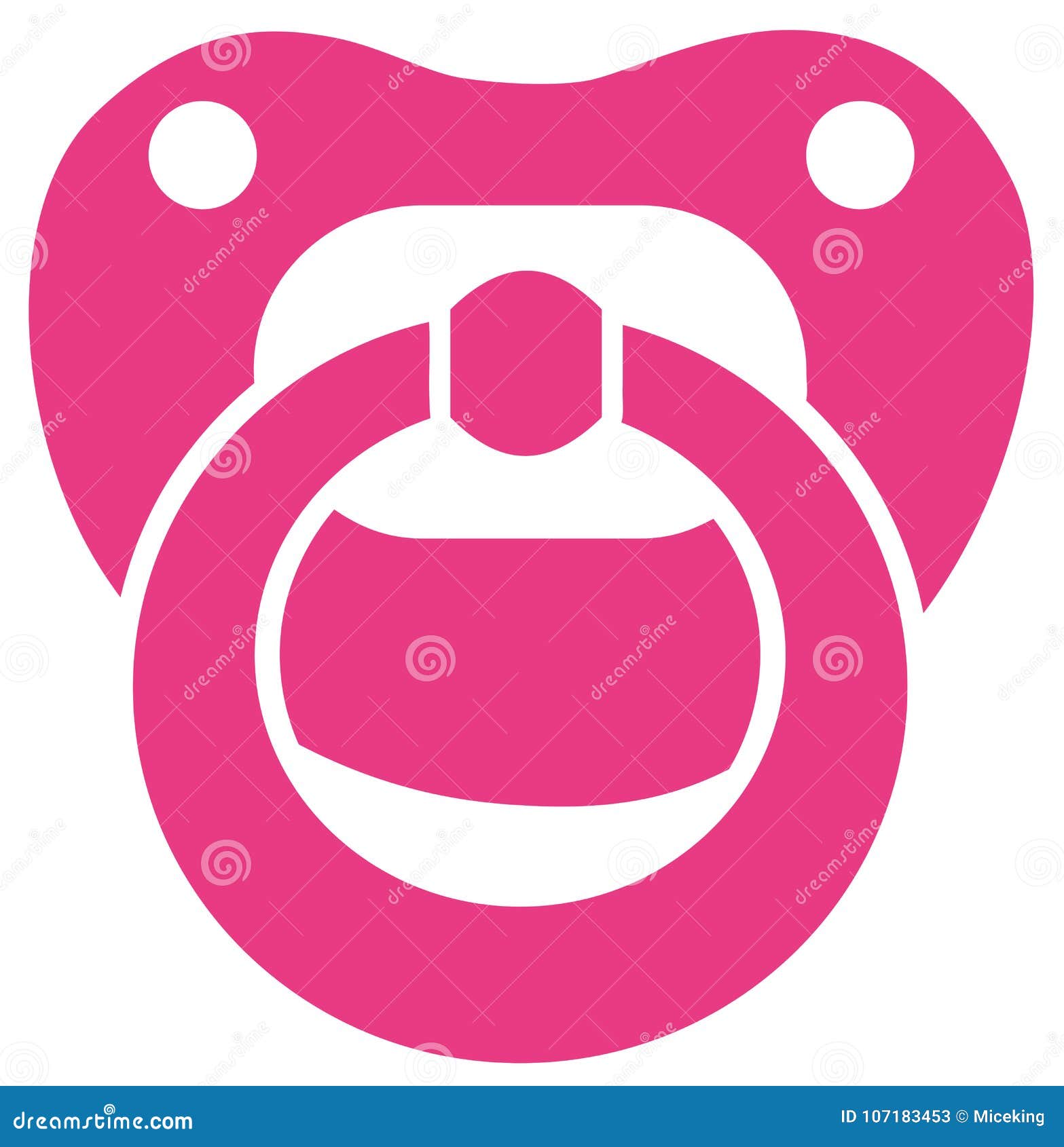 Pink baby girl pacifier stock vector. Illustration of logo 107183453