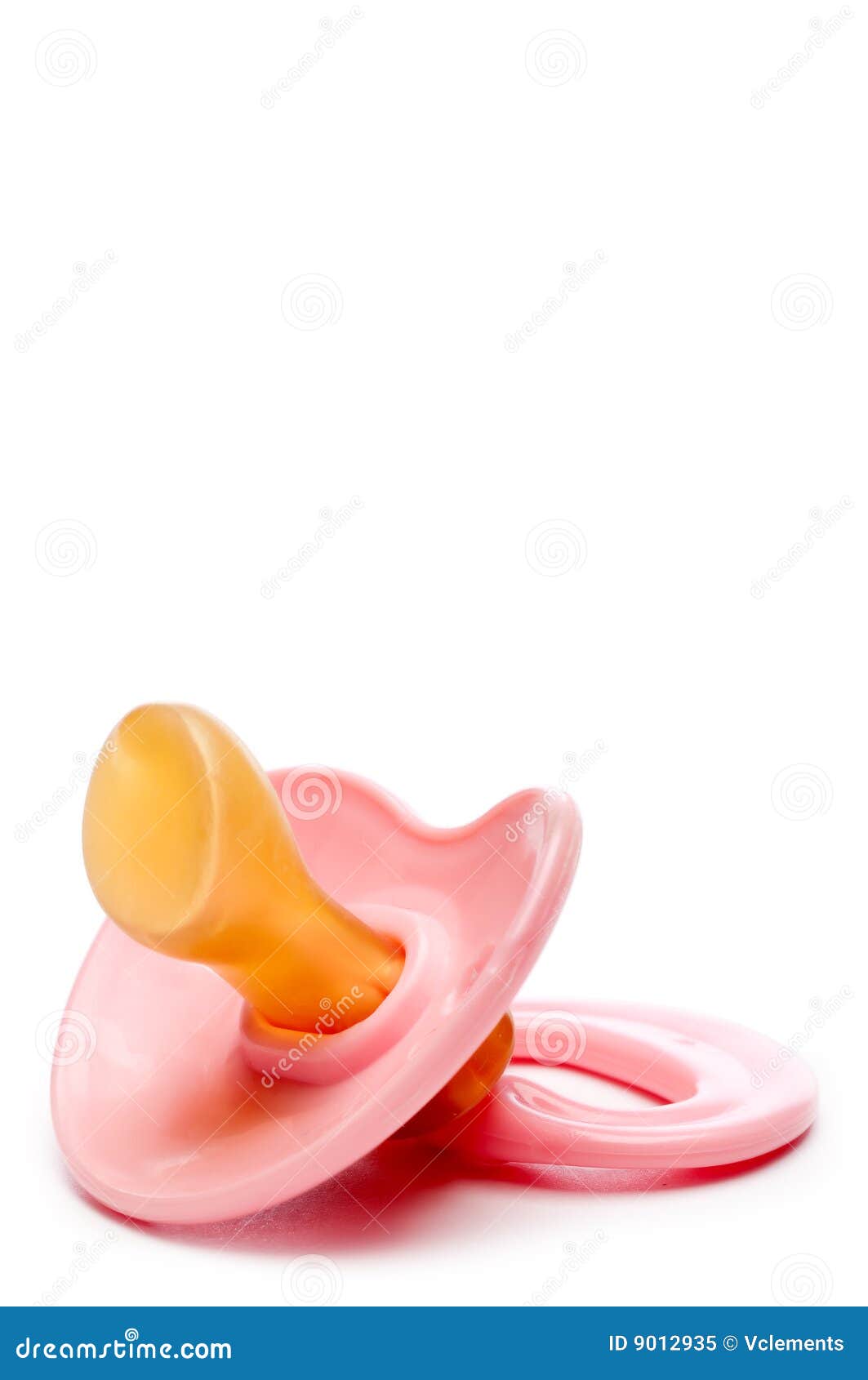 A pink baby pacifier stock image. Image of relax, quiet 9012935