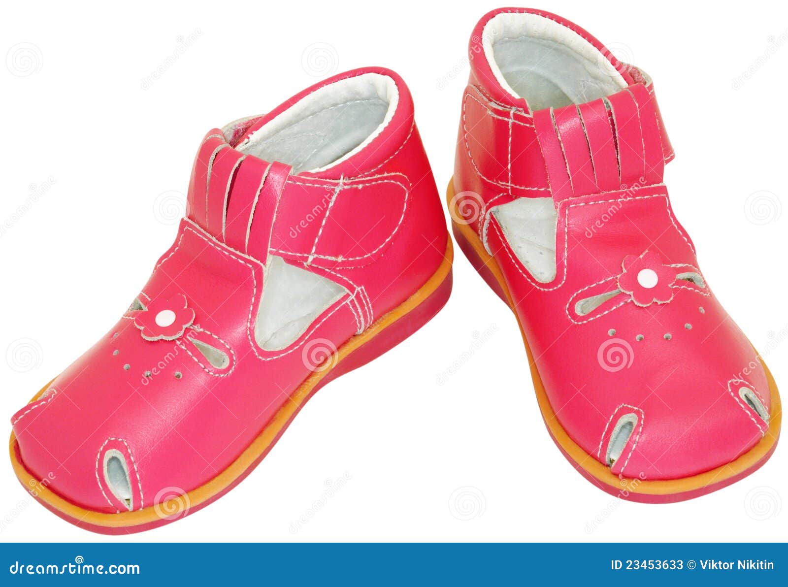 Pink baby sandals stock image. Image of small, baby, comfortable 23453633