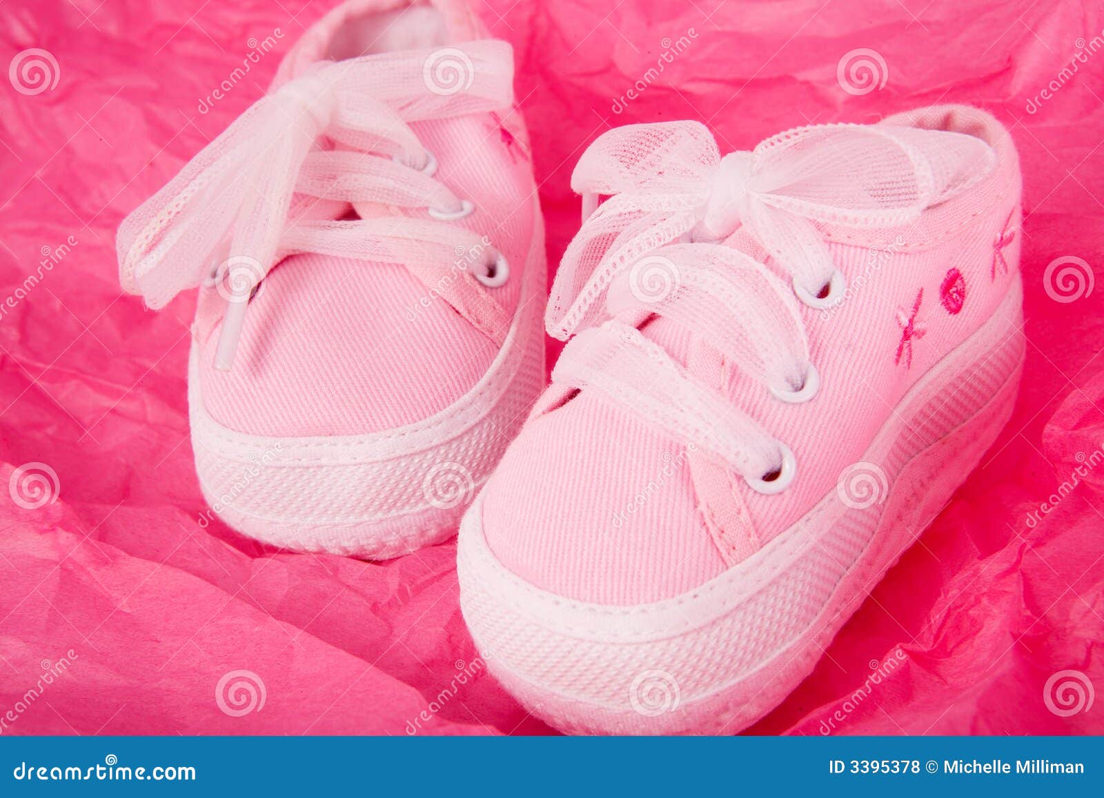 Pink Baby Sneakers stock photo. Image of cute, infant 3395378
