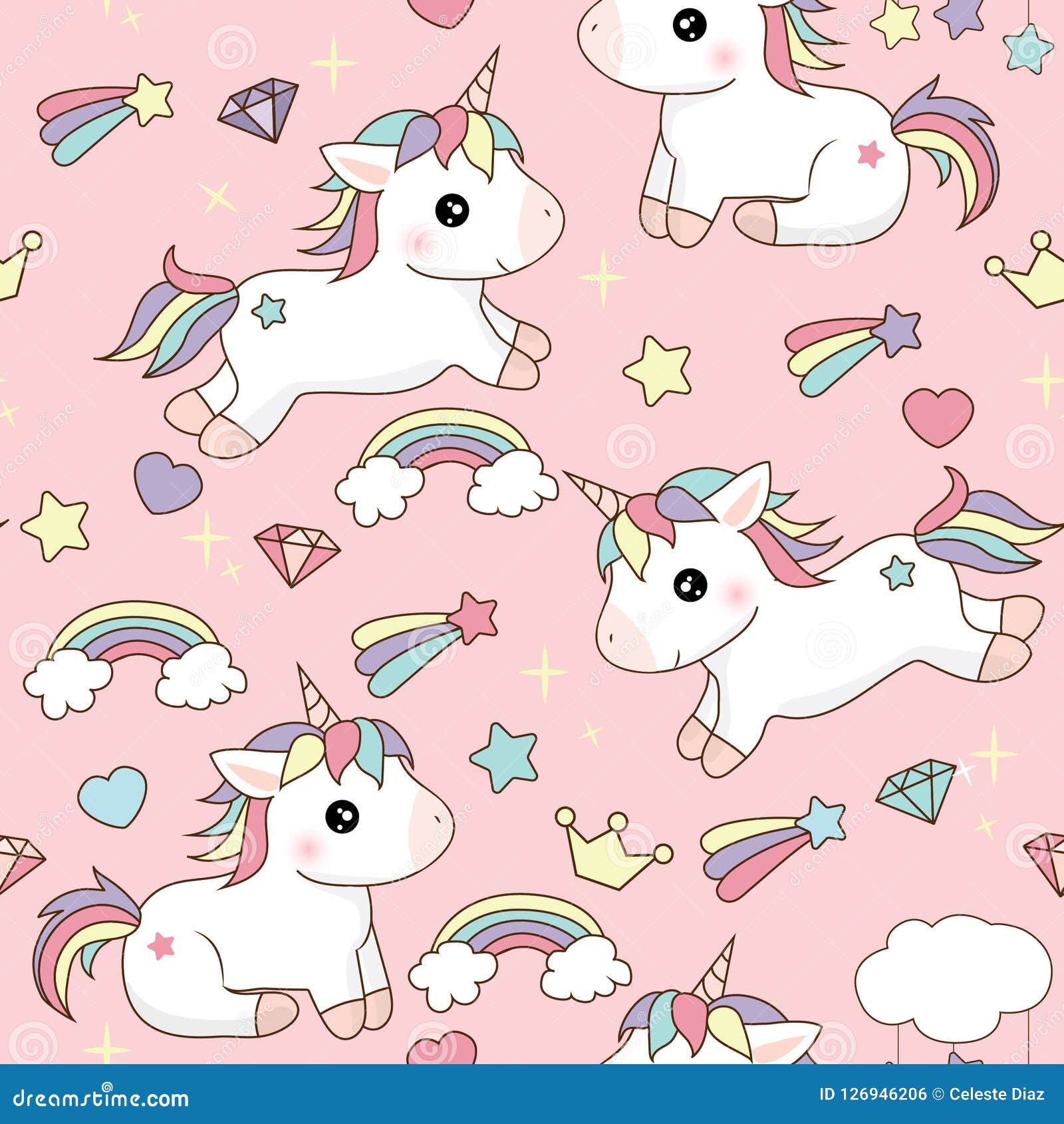 Light Pink Unicorn Background