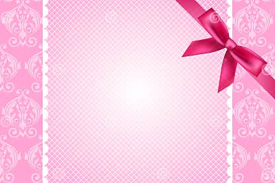 Pink Background with Lace and Bow Stock Vector - Illustration of floral ...
