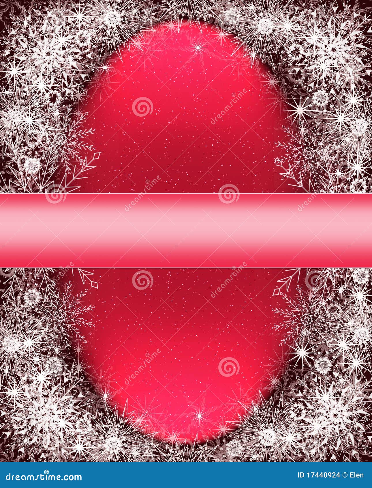 Pink Background With Snowflakes Stock Illustration - Illustration of