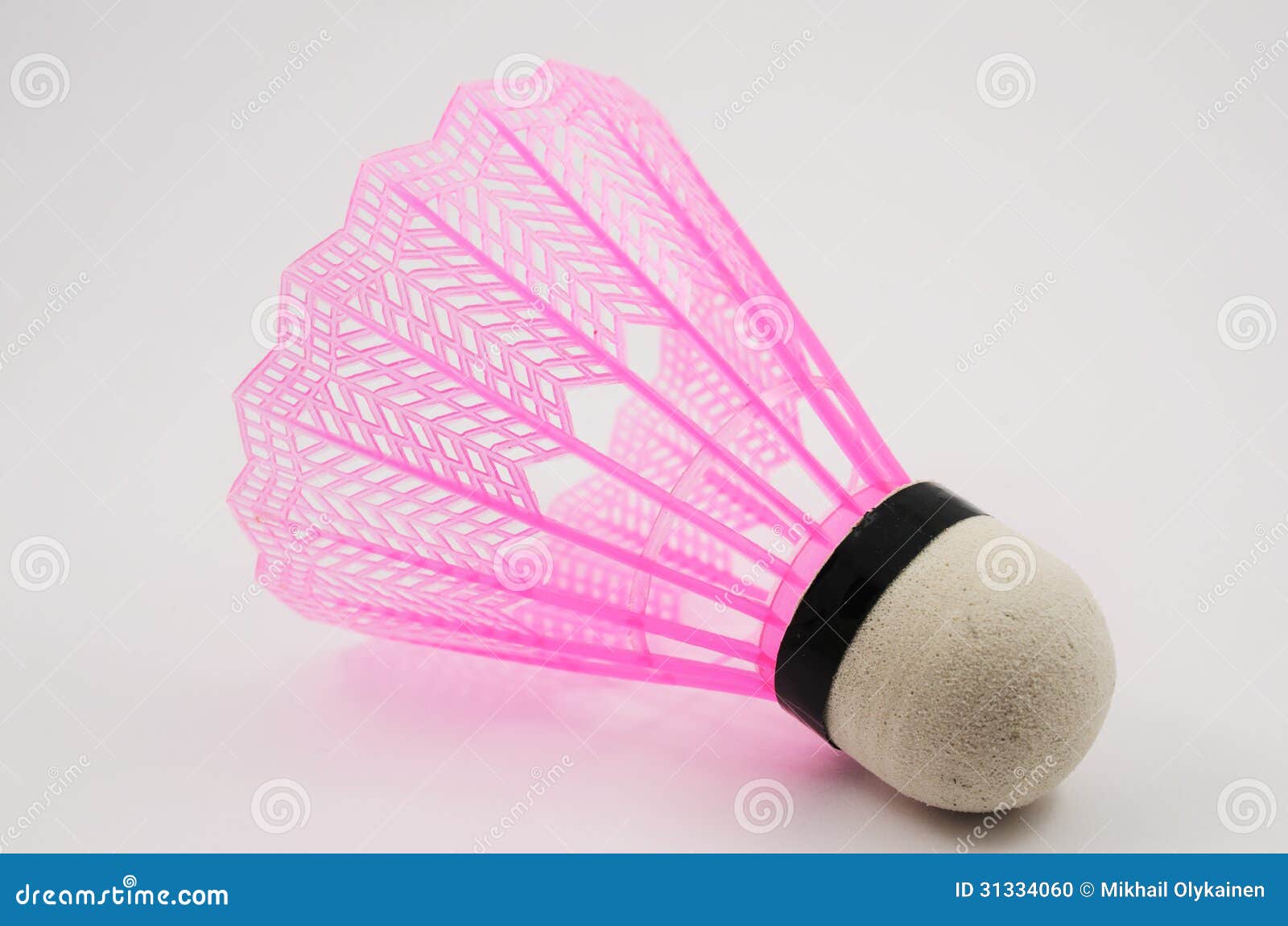 Pink Badminton Shuttlecock on a White Stock Photo Image of macro, closeup 31334060