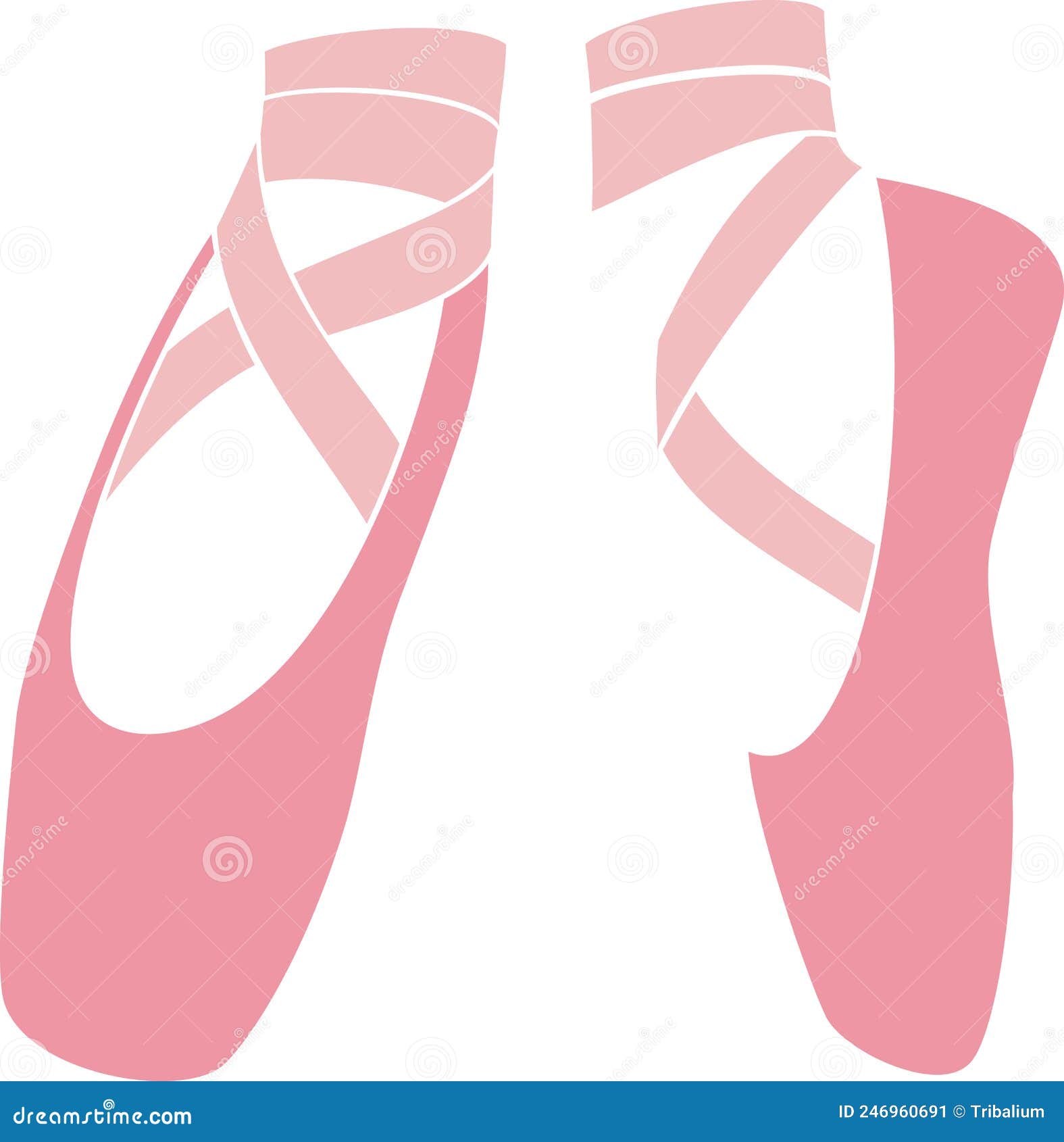 Pink Ballet Shoes Vector stock vector. Illustration of clothing 246960691