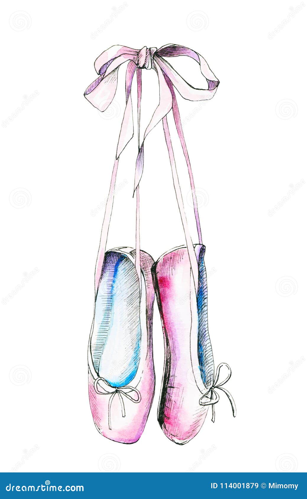 sketch of ballet shoes