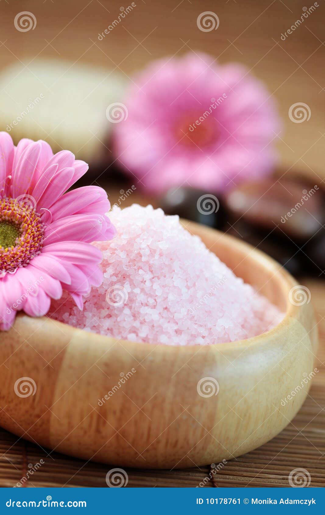 Pink bath salt stock image. Image of like, body, flower 10178761