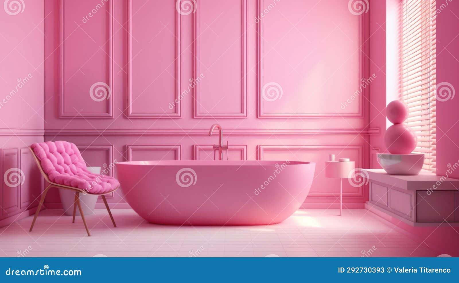 Pink Bathroom in Barbie Style, Toy. Painted Stock Image Image of