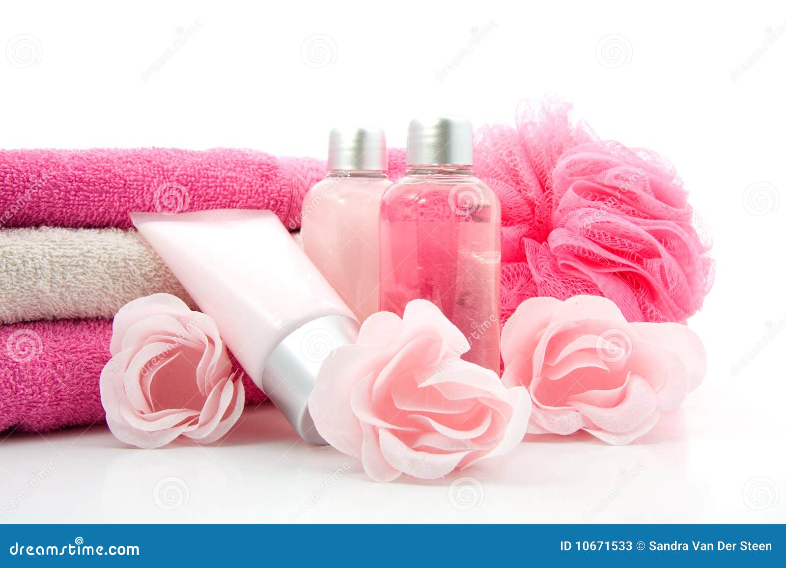 pink bathroom and spa accessory
