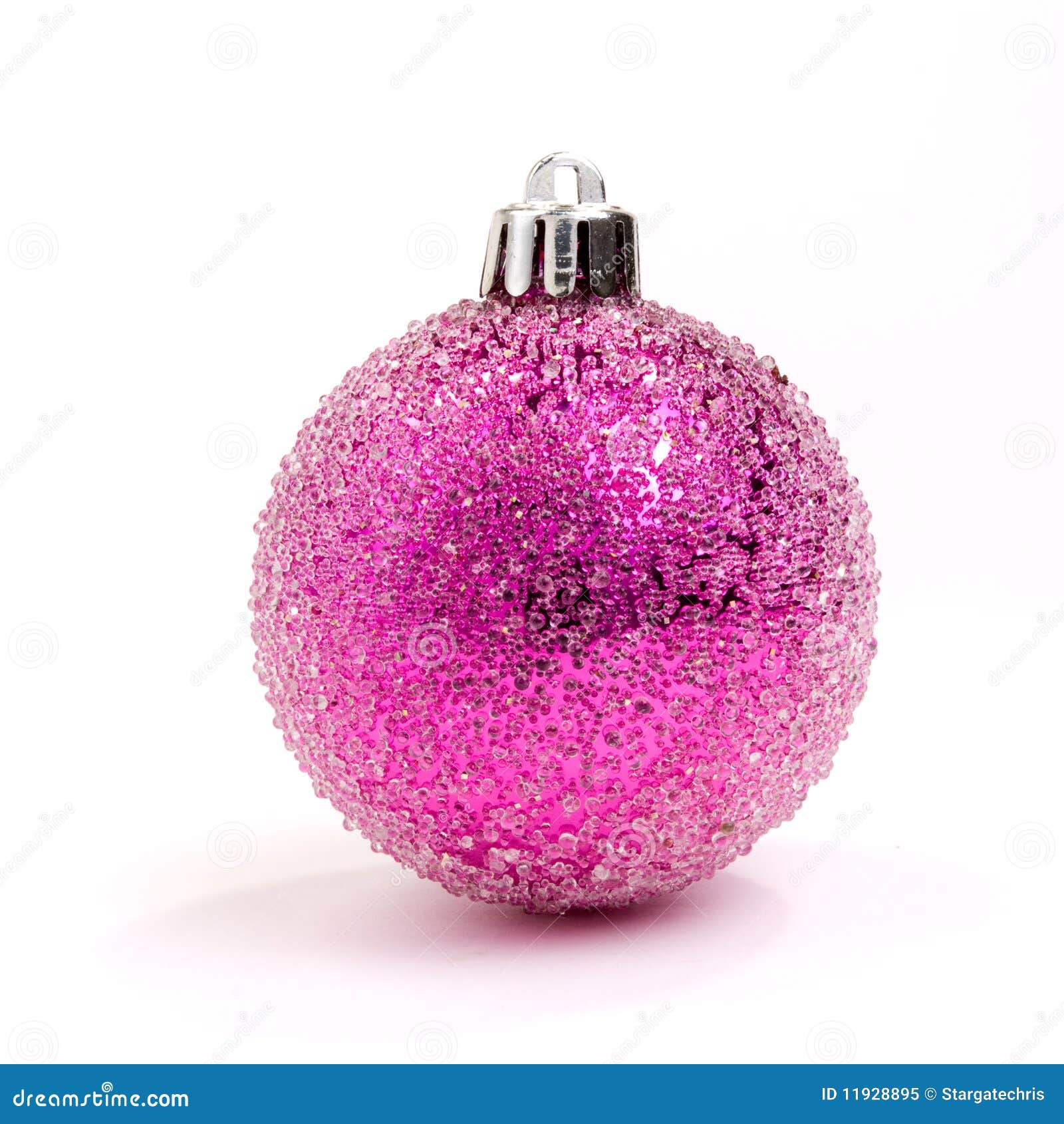 Pink Bauble stock image. Image of season, christmas, isolated 11928895