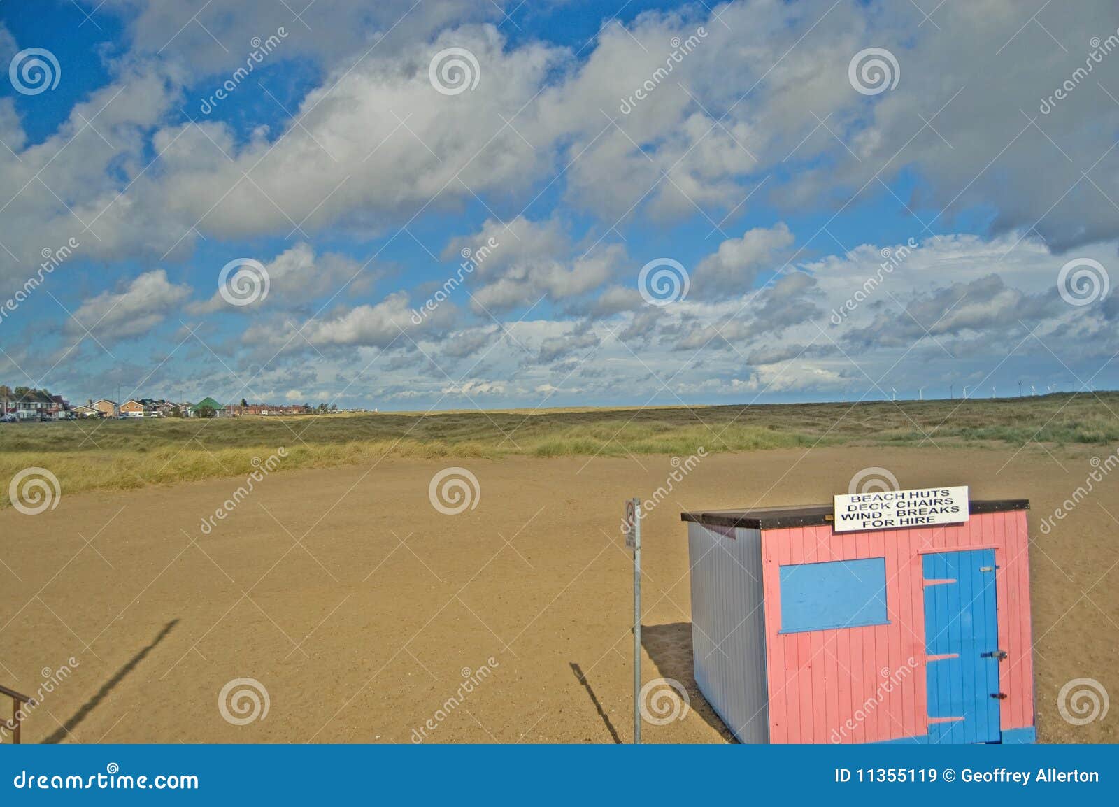 Pink Beach Hut and the Beach Stock Image Image of nature, colors