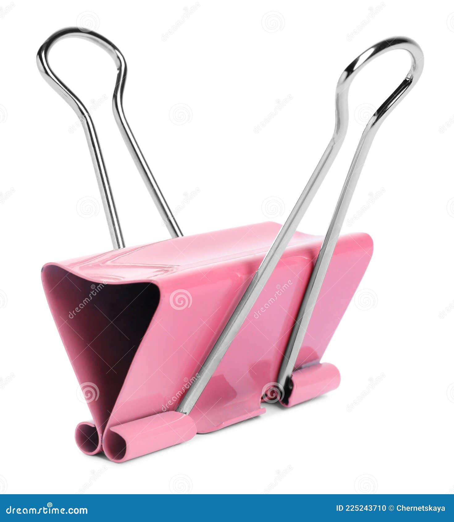 Pink Binder Clip Isolated on White. Stationery Item Stock Photo Image of isolated, clamp