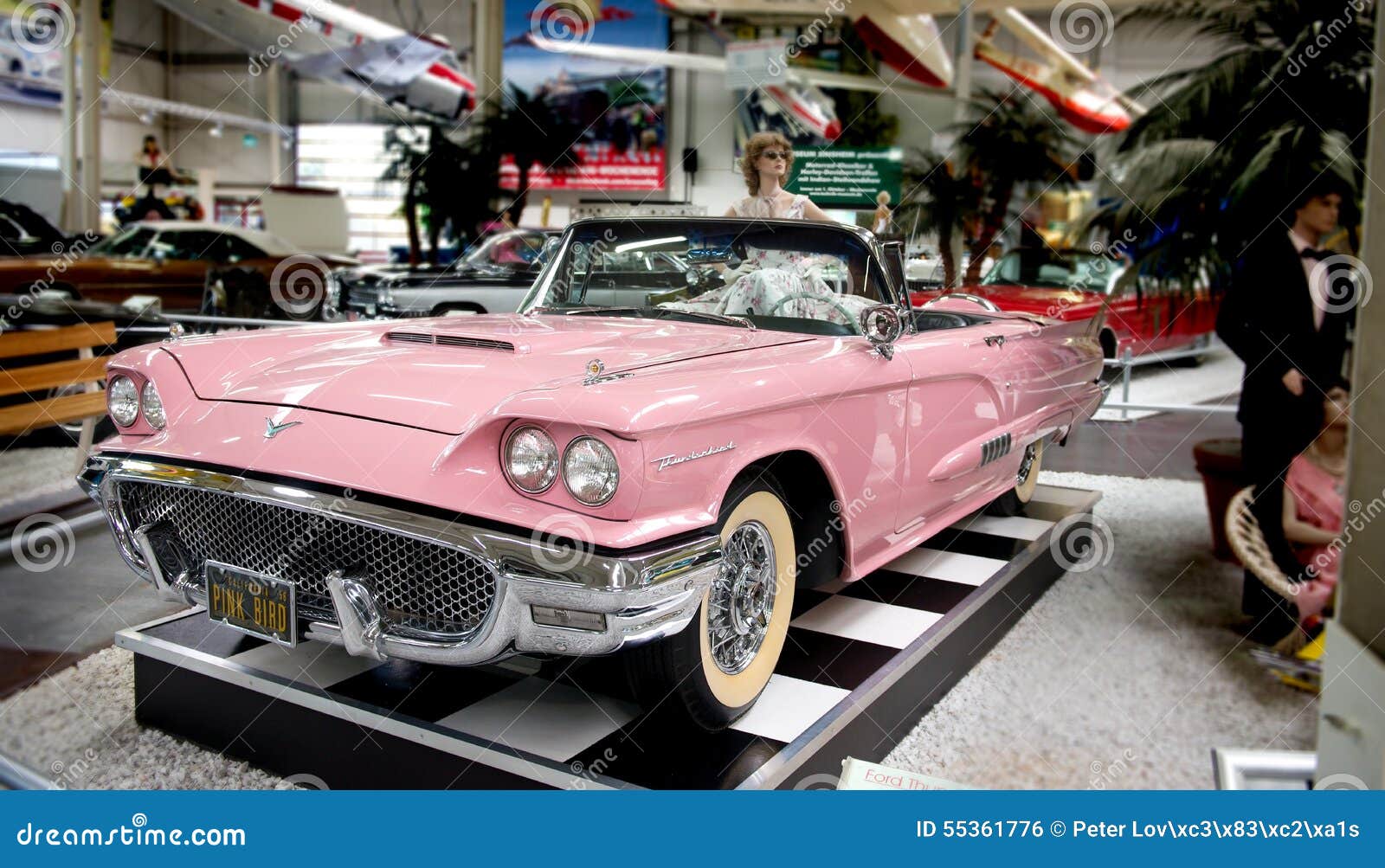 Pink Bird American Dream  Car Museum Sinsheim Editorial 