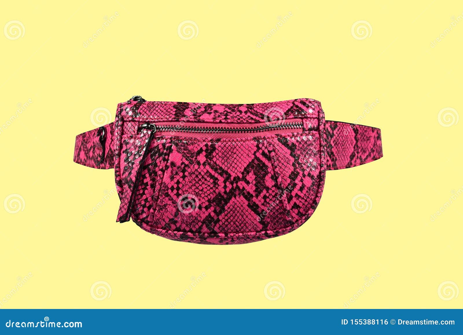 Pink and Black Colour Printed Short Handbag Stock Photo - Image of ...