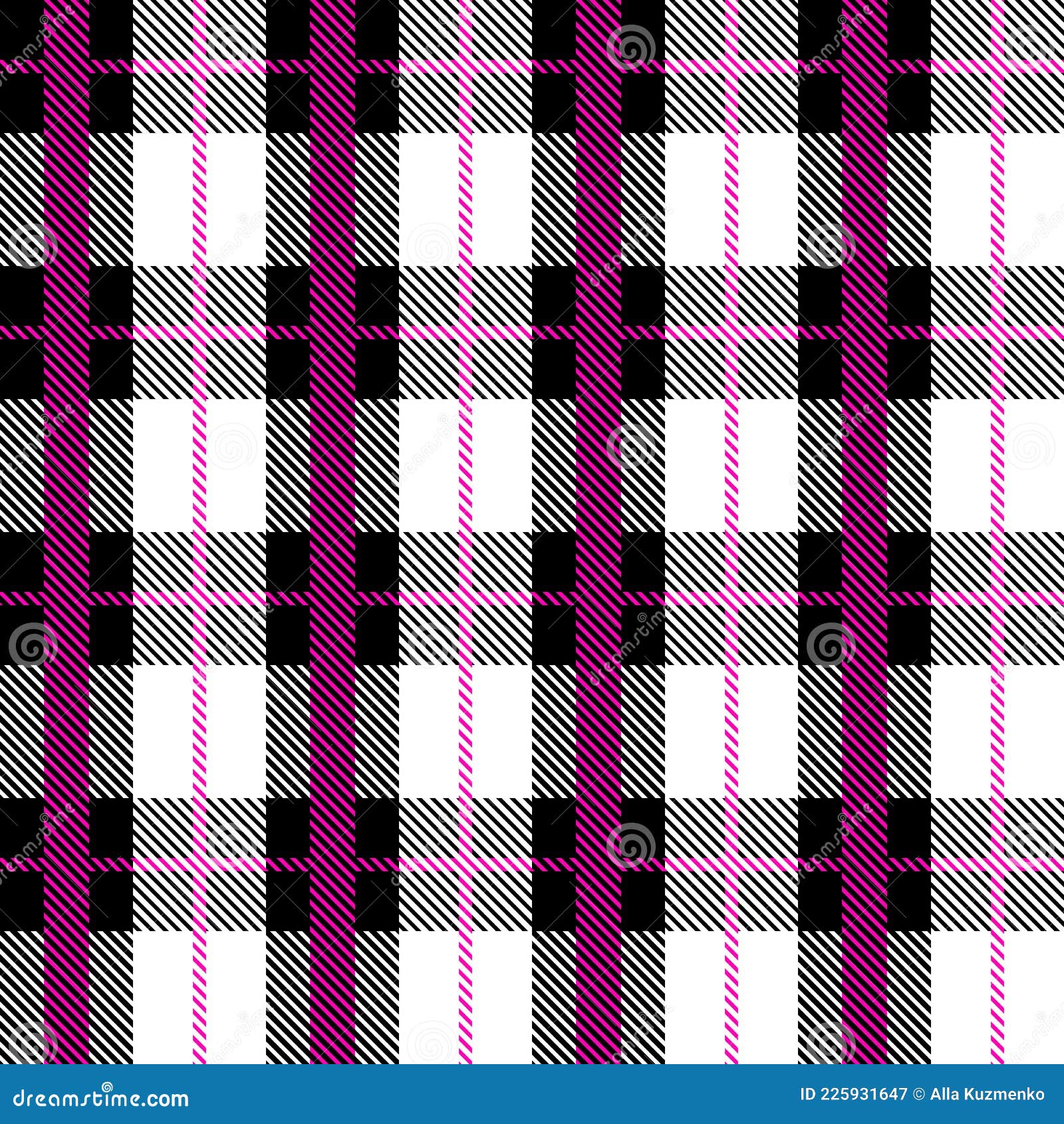 Abstract Geometric Tartan Check Seamless Pattern Buffalo Check