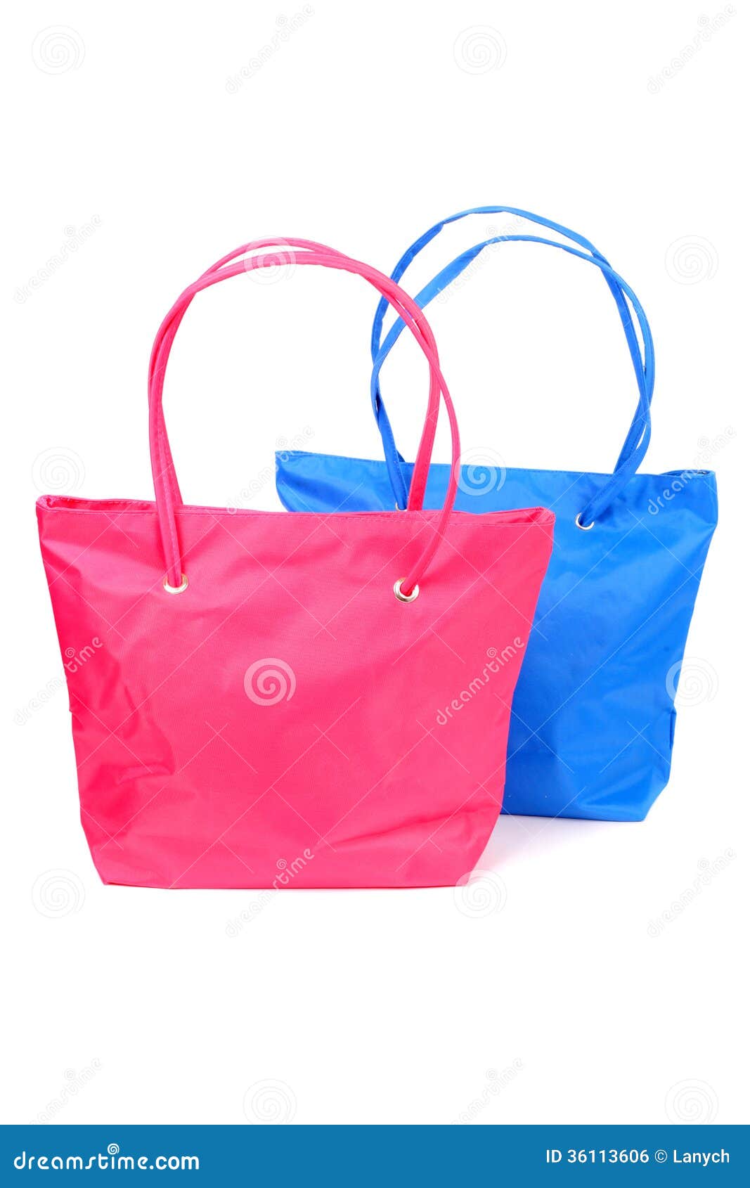 Pink and blue bags stock photo. Image of orange, handbag 36113606