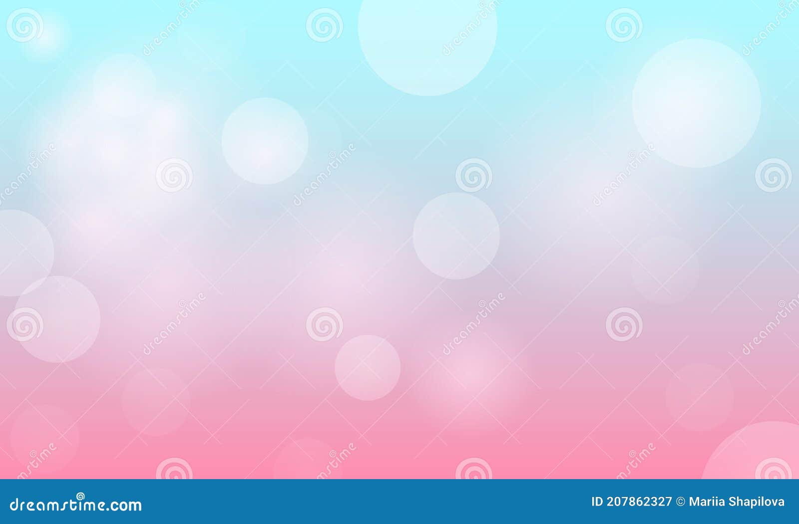 Pink Blue Bokeh Background Banner Stock Illustration Illustration of