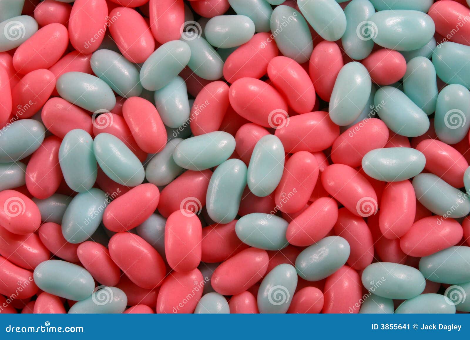 one blue jelly bean