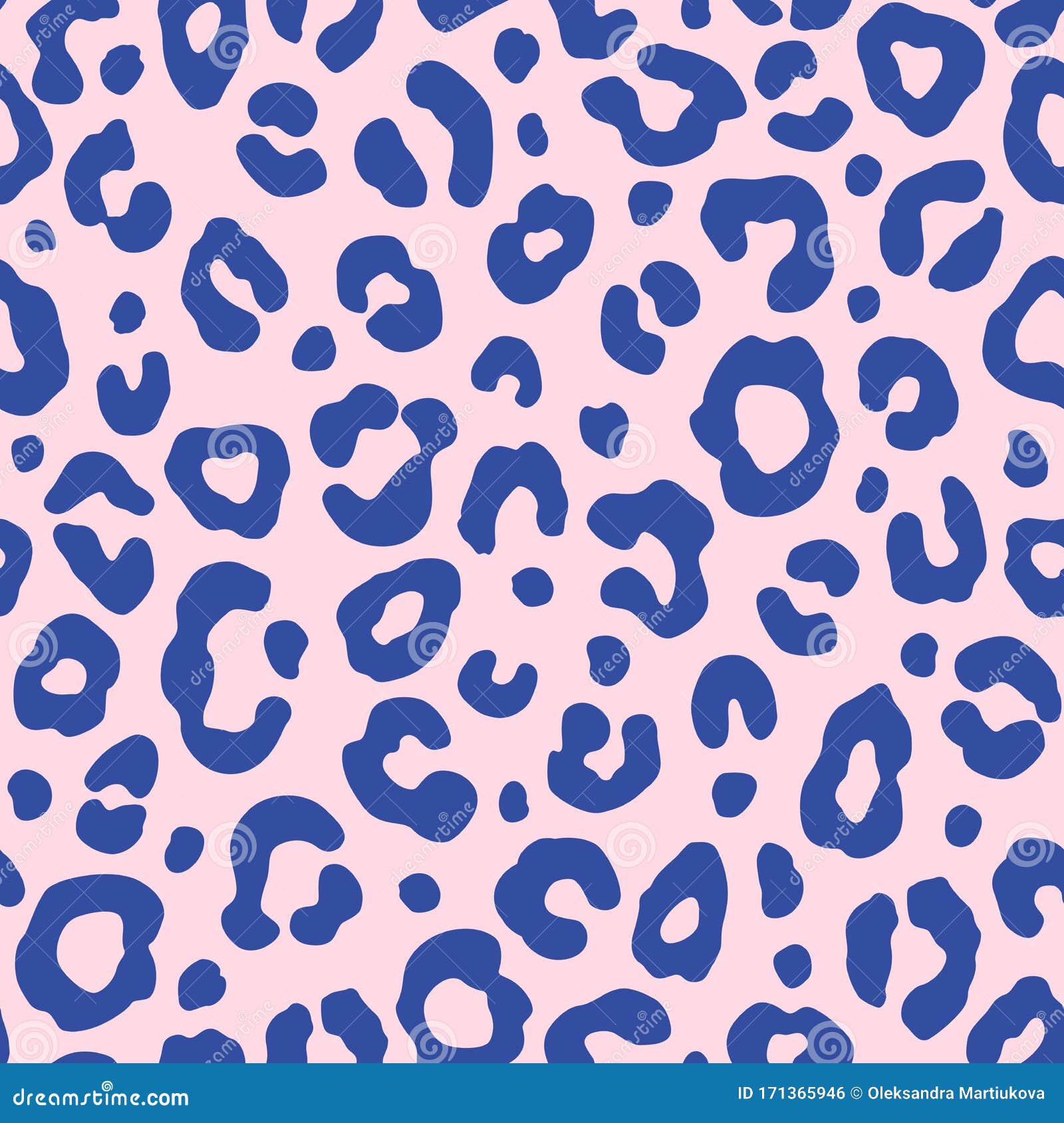 Pink and Blue Leopard Seamless Pattern. Fashion Stylish Vector Texture ...