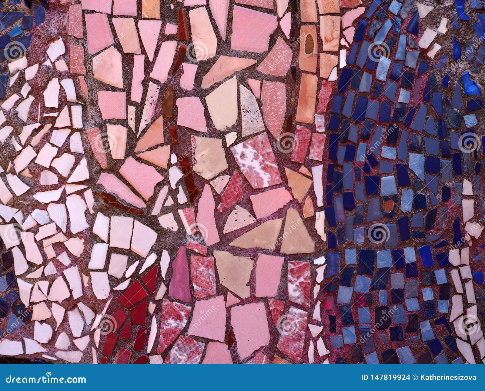 Pink and Blue Mosaic Texture Background Stock Photo Image of tiles