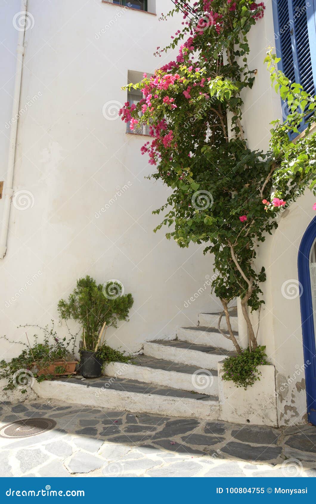 Picturesque Place in Mediterranean Village Stock Image - Image of ...