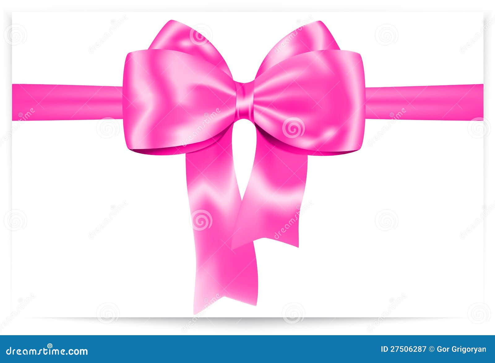 Pink Bow Ribbon Decoration Design Vector Illustration Royalty Free