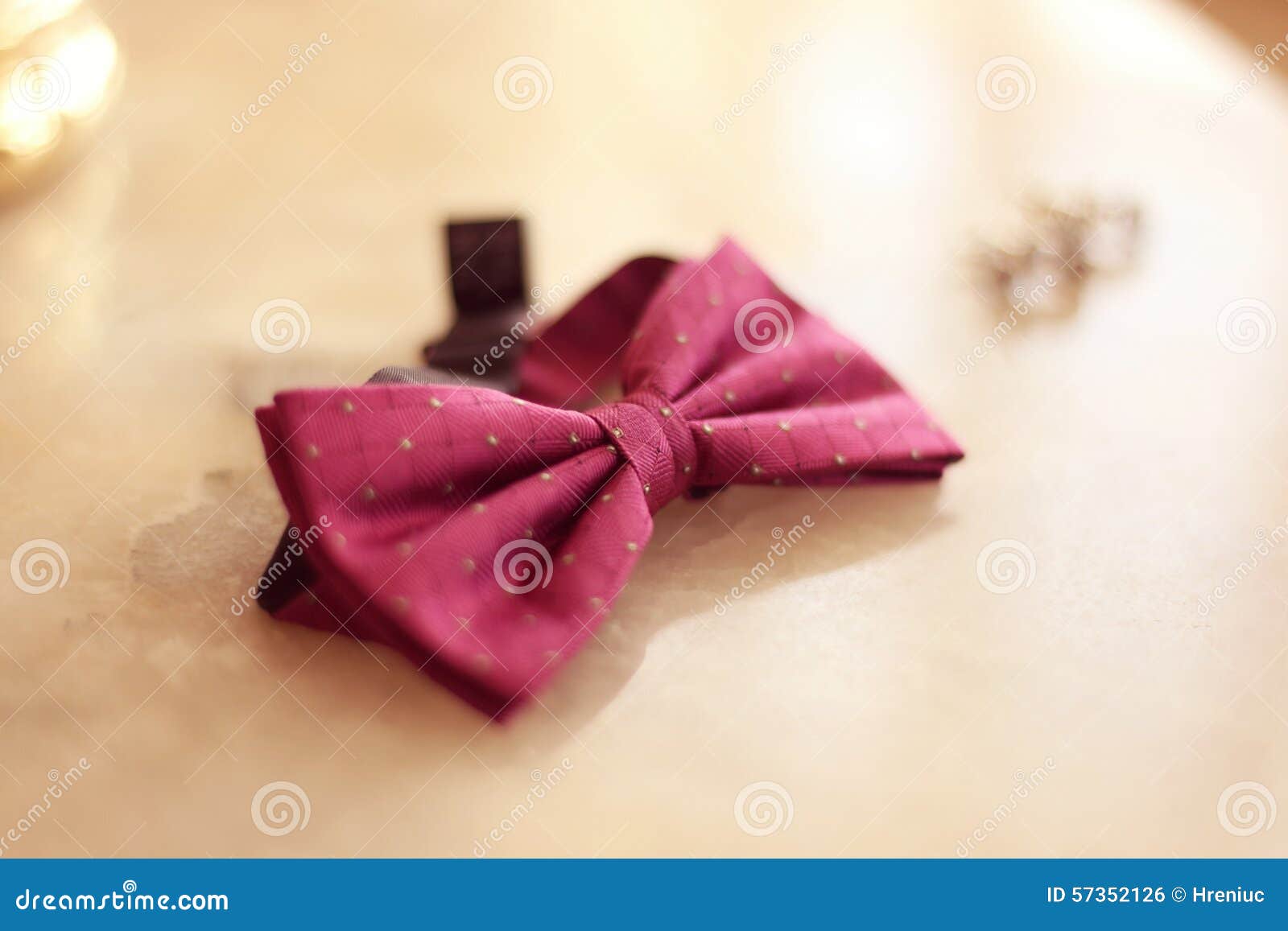 Pink bowtie stock photo. Image of table, modern, dots - 57352126