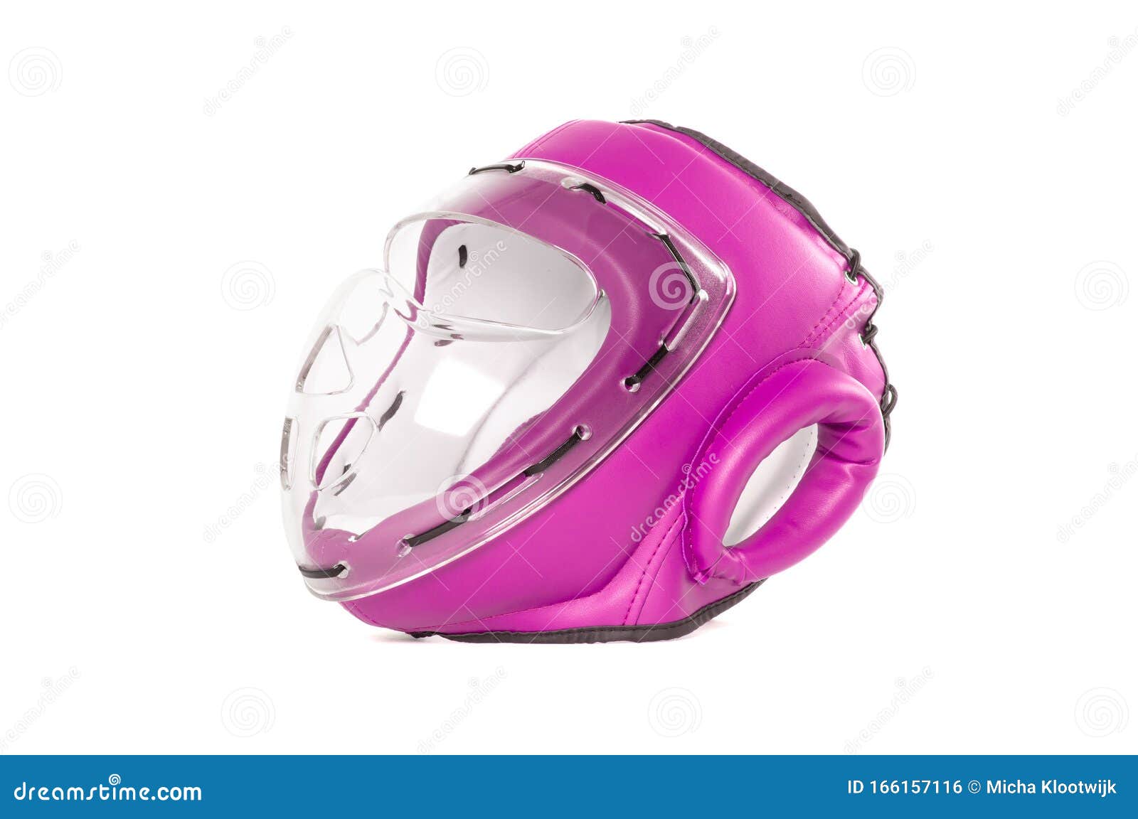 Pink Boxing Helmet, Modern Headgear Stock Photo Image of background
