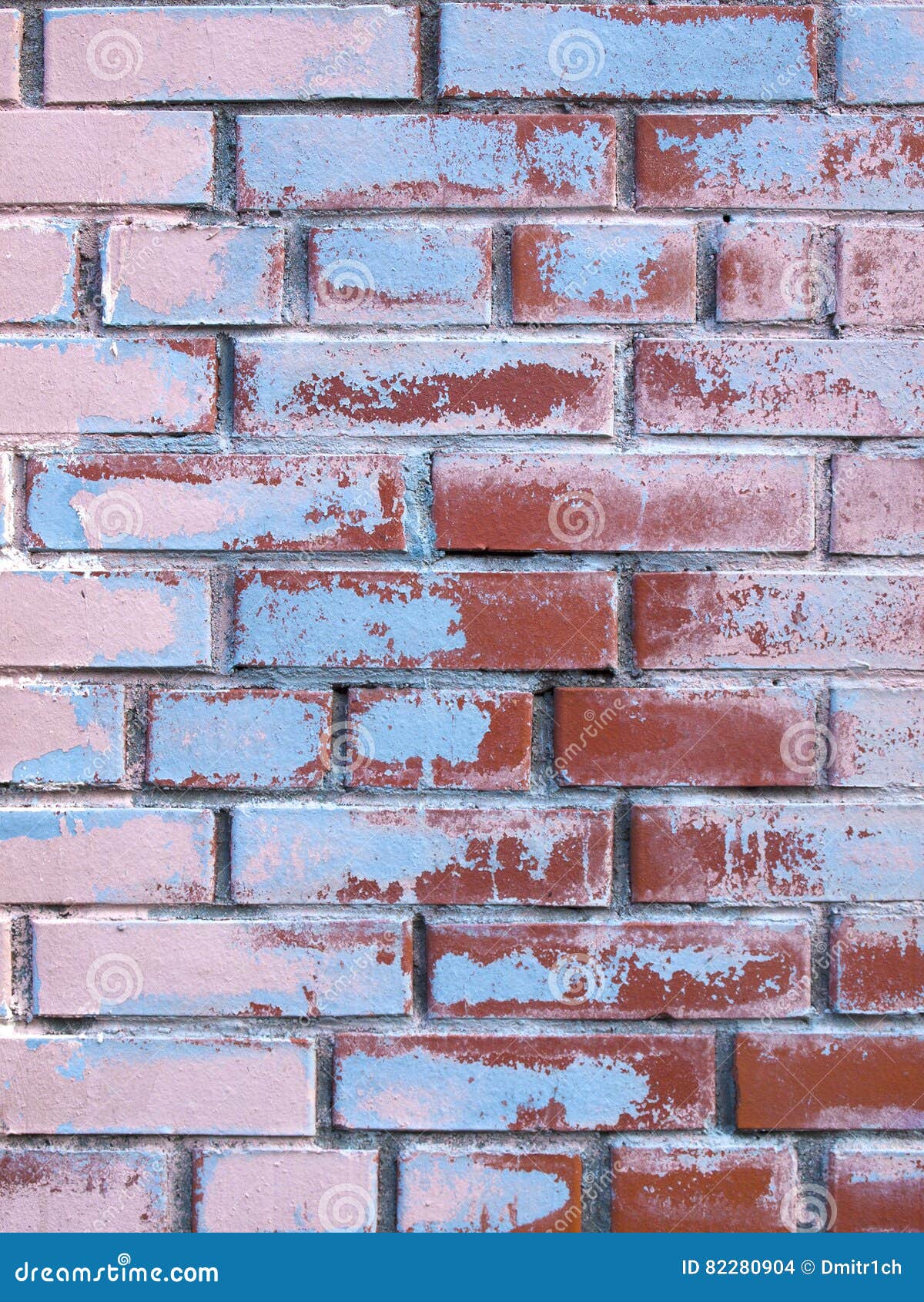 Pink Brick Wall with Damage Paint Stock Photo Image of background