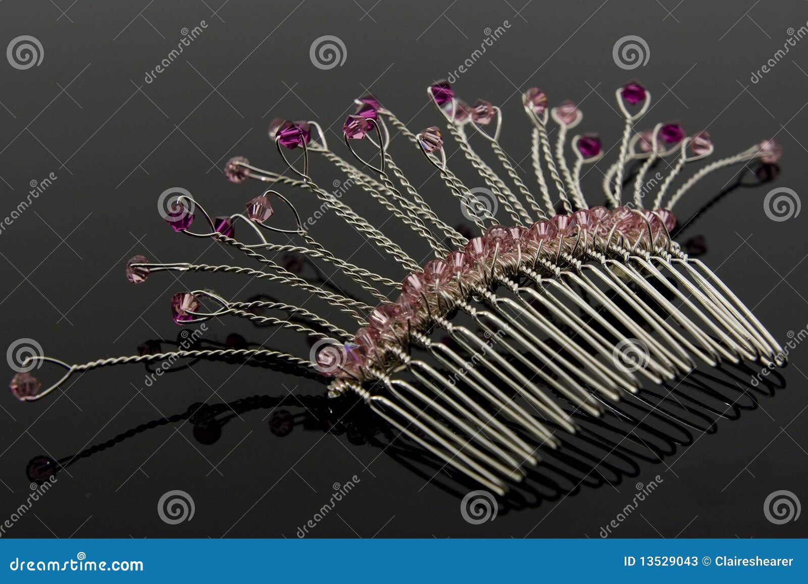 Pink Bridal Hair Comb stock image. Image of lady, crystal 13529043