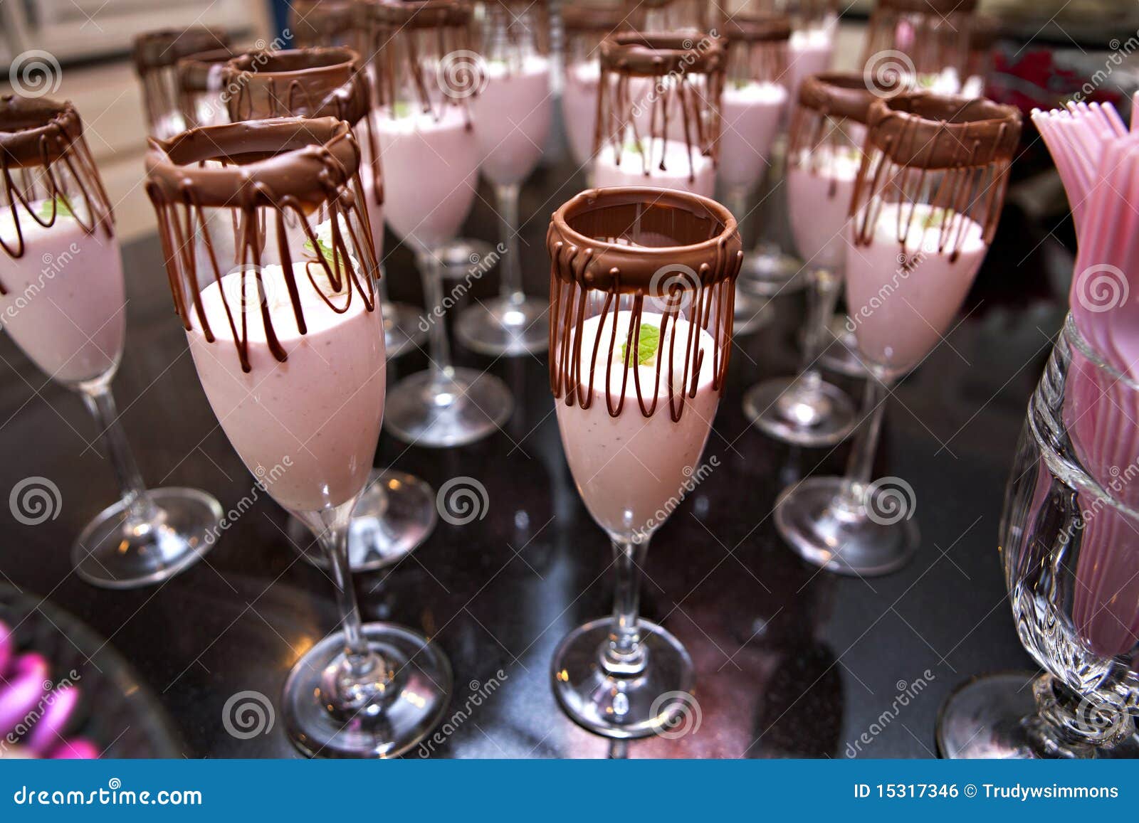 Pink and Brown Party Treats Stock Photo Image of treats, leaf 15317346