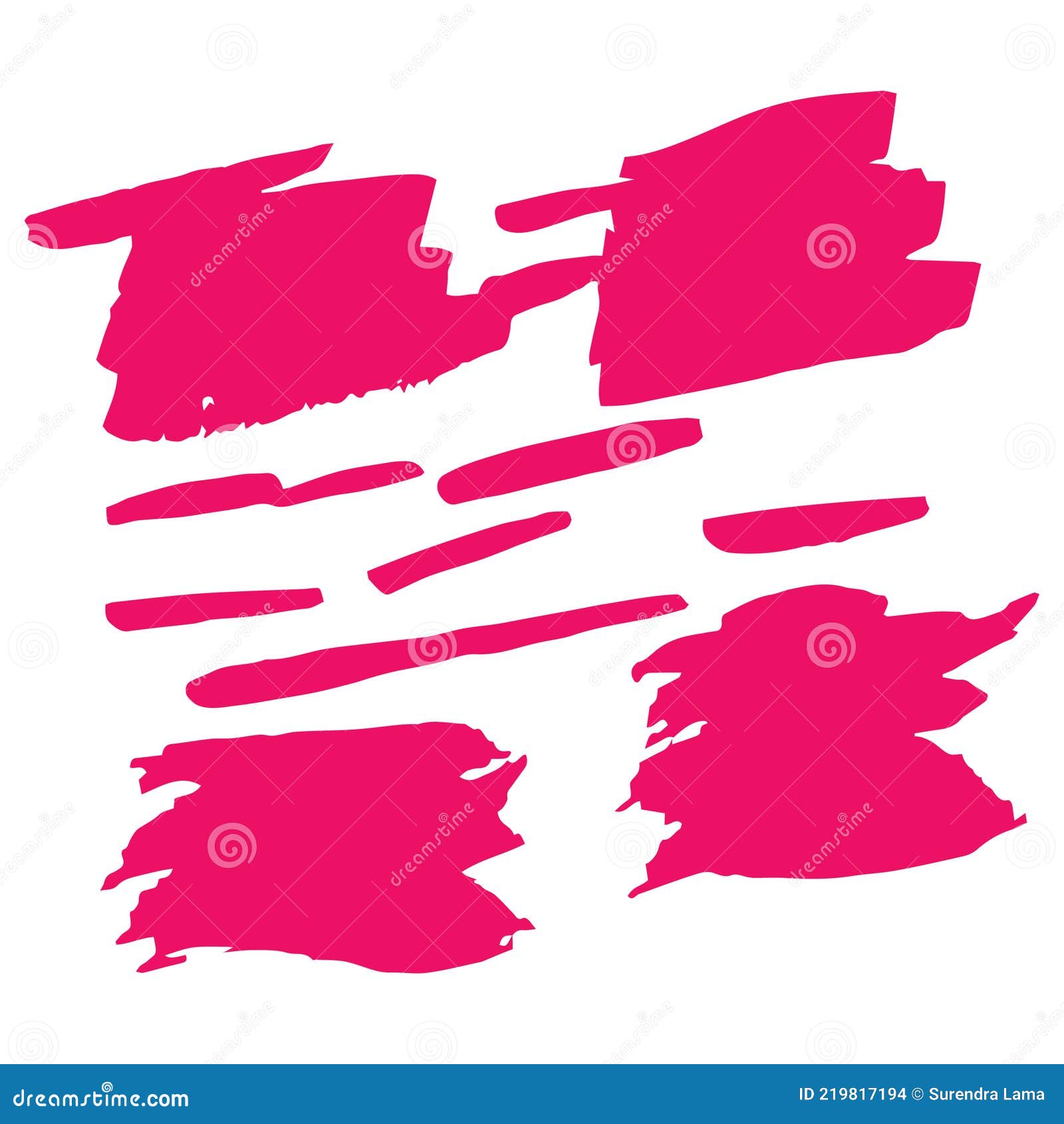 Pink Brushes Creative. Coral Ink Graffiti. Stroke Acrylic. Brushstroke ...