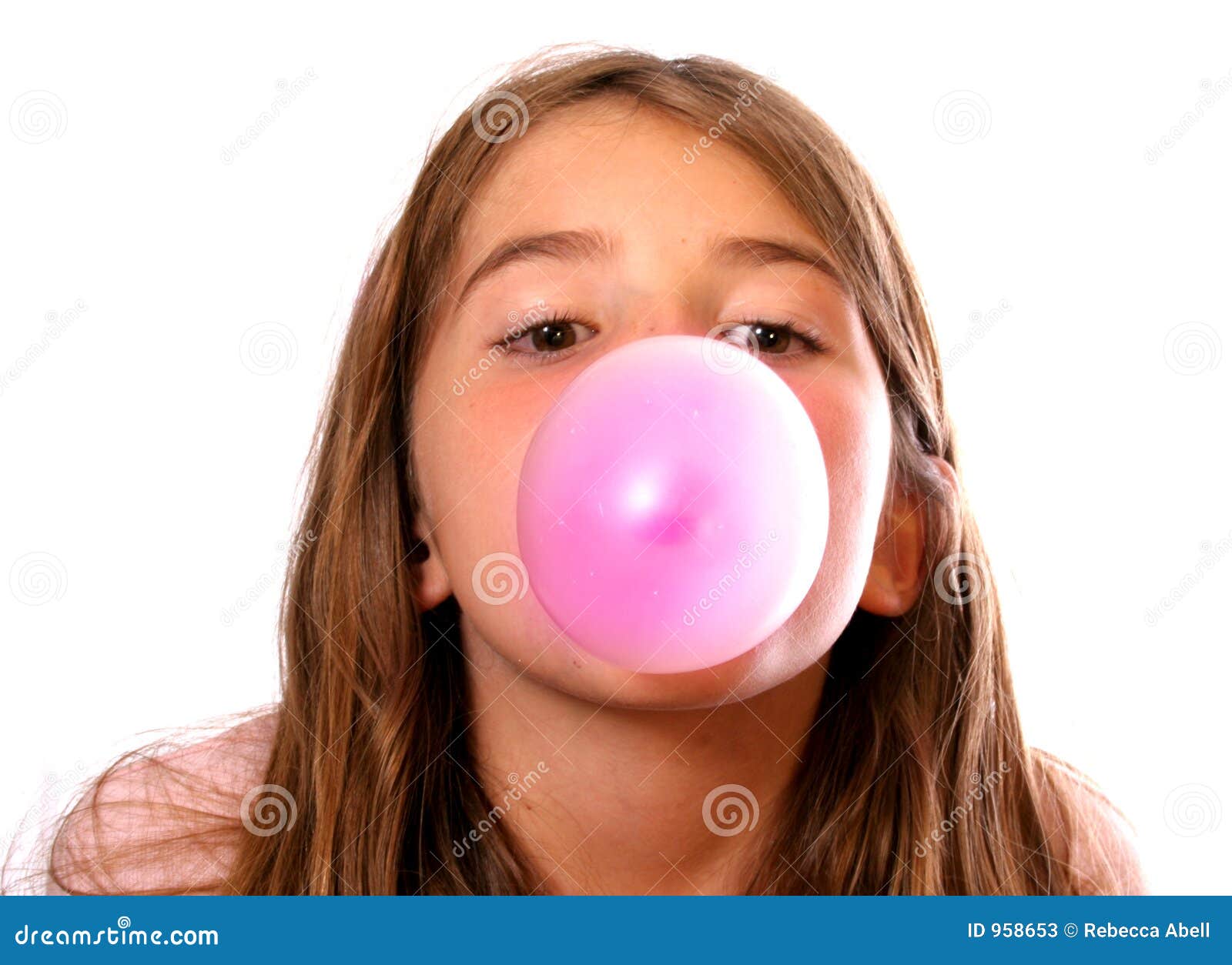 Pink Bubble-Gum stock image. Image of childhood, young - 958653