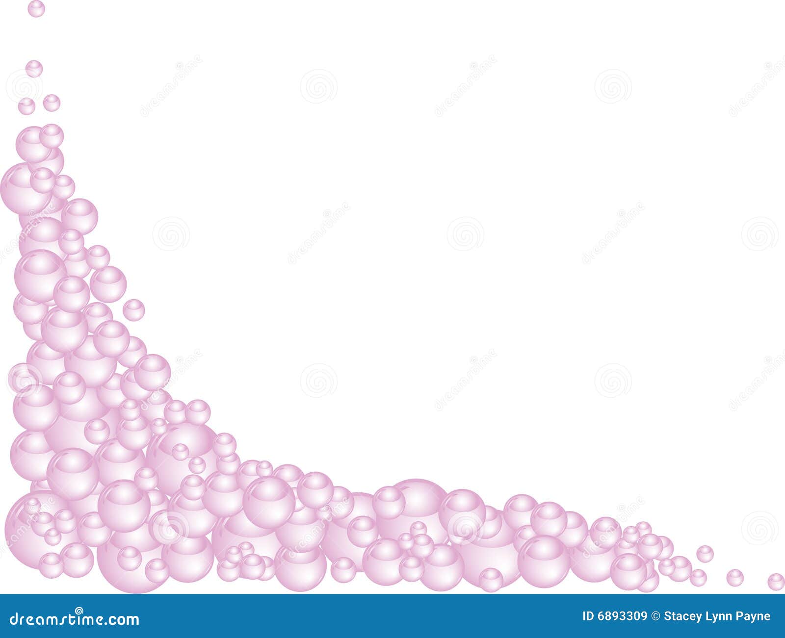 Pink Bubbles Corner Frame stock vector. Illustration of bubble - 6893309