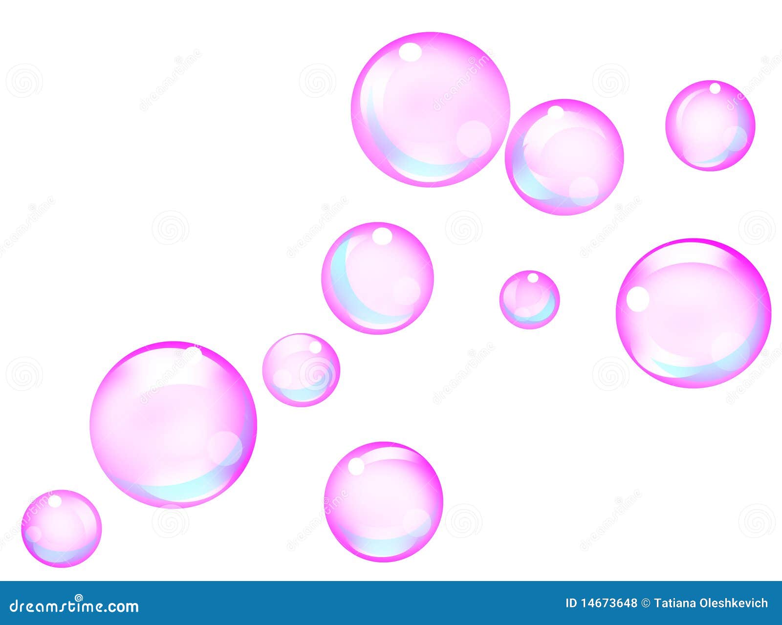 pink bubbles set stock