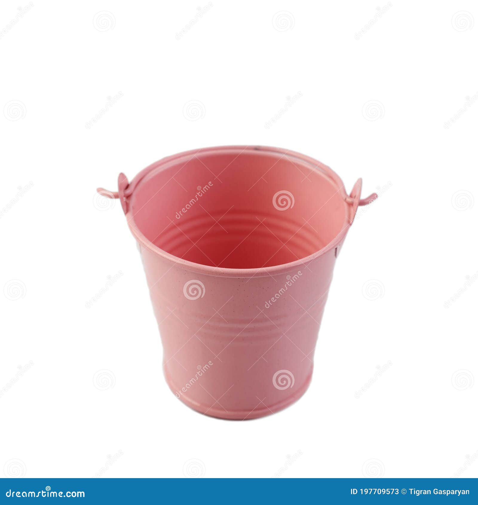 Pink Bucket Isolated on White Background. Decorative Small Bucket, Empty Stock Image Image of