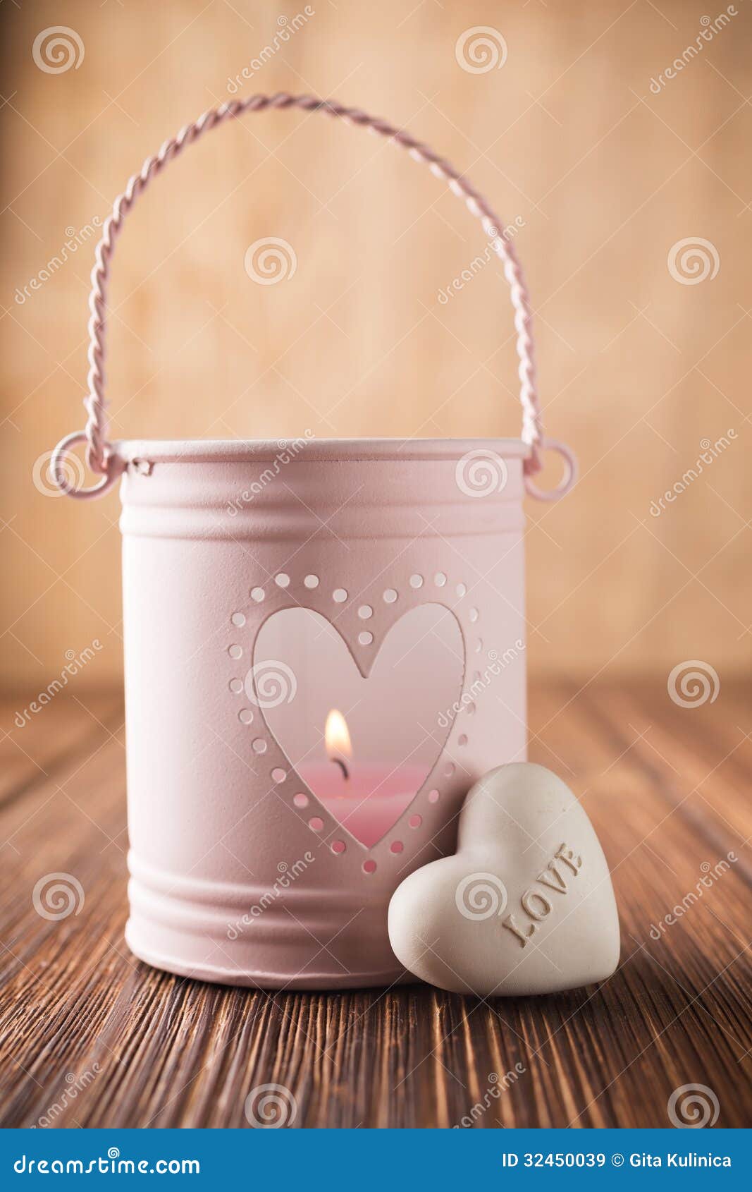 Pink candlestick. stock image. Image of decoration, light 32450039