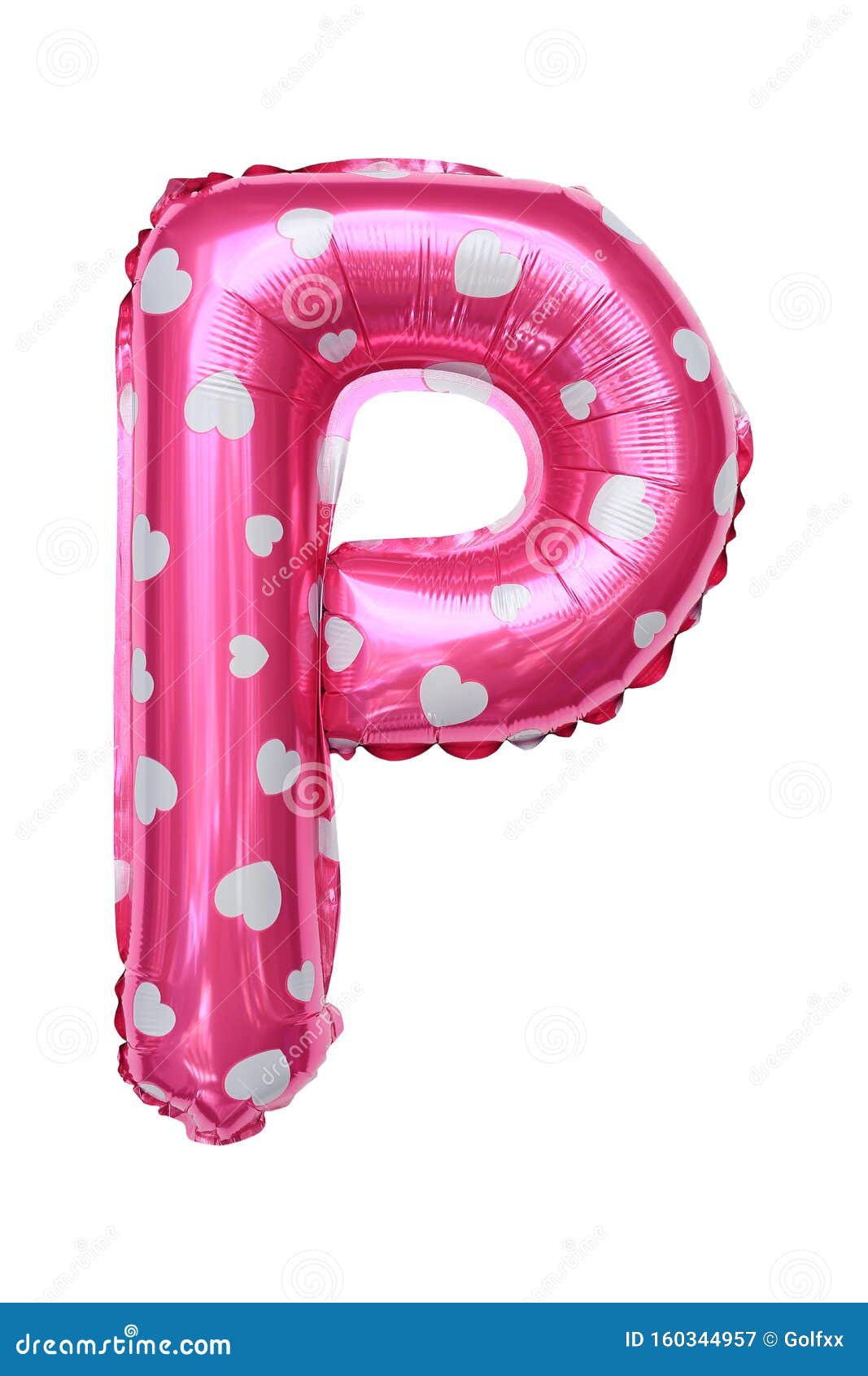 Pink Capital P Alphabet Inflatable Balloon Isolated on White ...