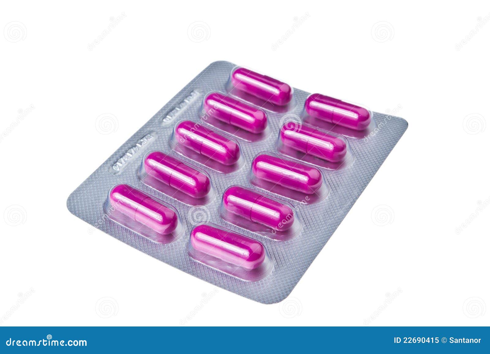 Pink Capsule on Isolated White Background Stock Image Image of pain