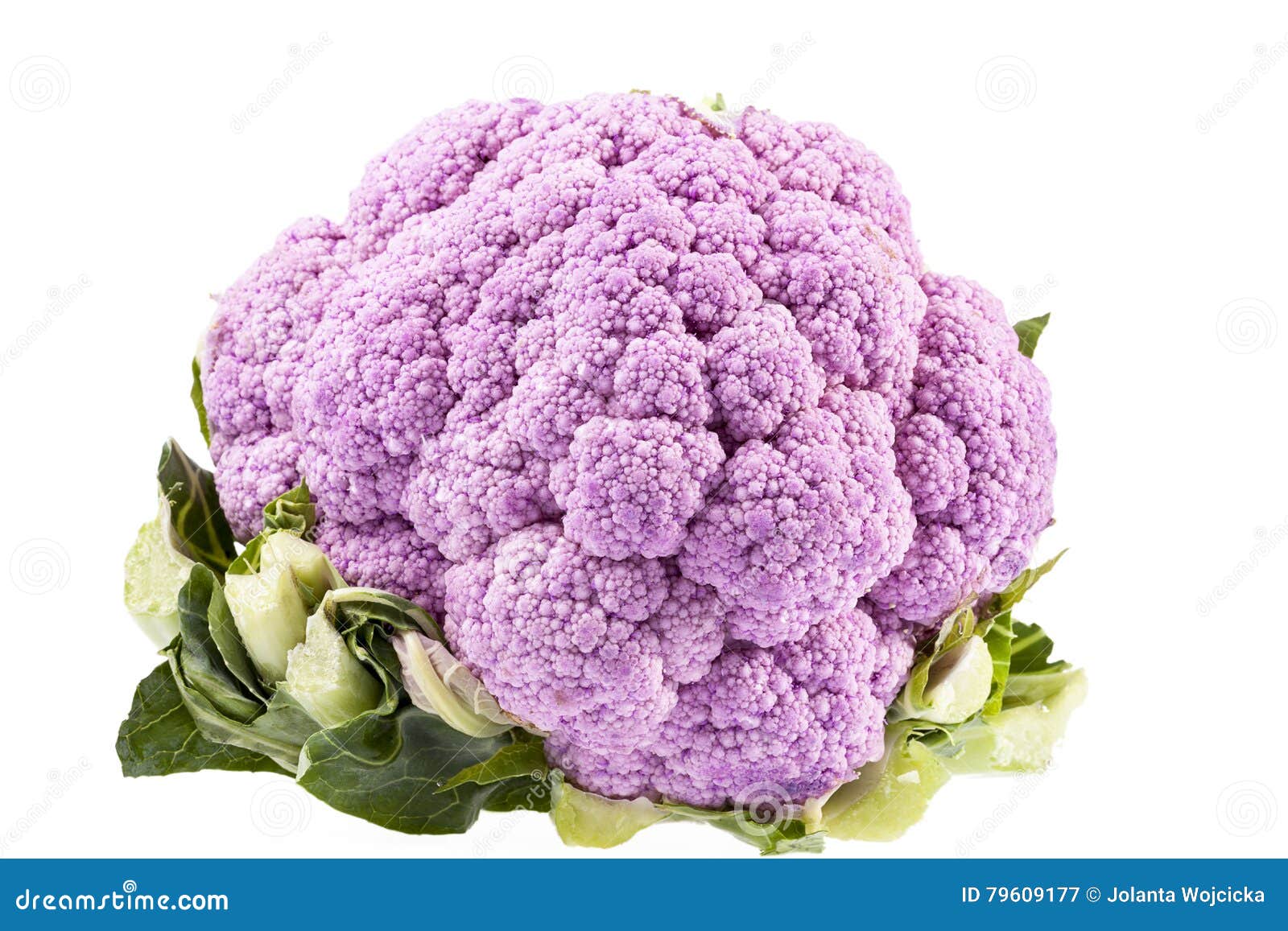 Pink Cauliflower Isolated on White Background Stock Image Image of