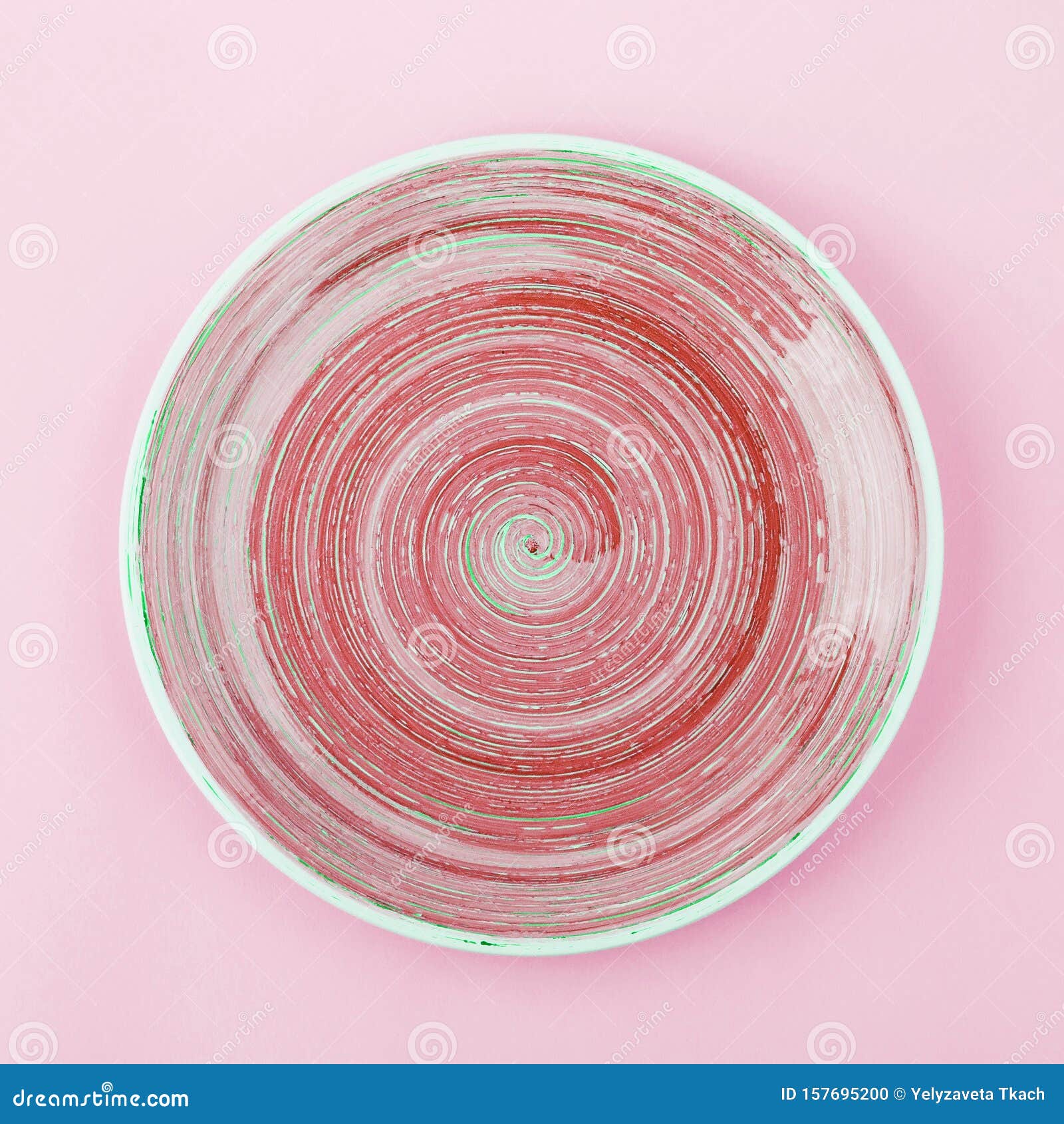 Pink Ceramic Plate on the Light Background Stock Photo Image of palette, dark 157695200