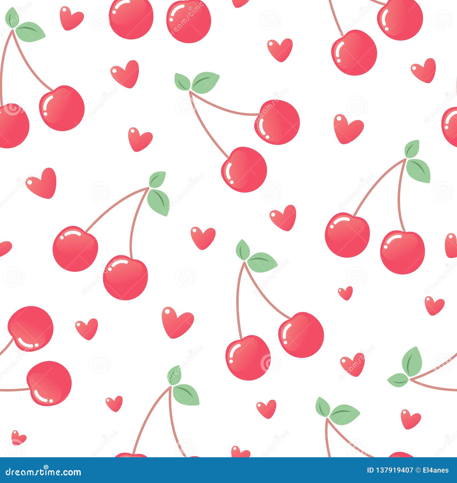 Pink cherry hearts stock vector. Illustration of symbol 137919407