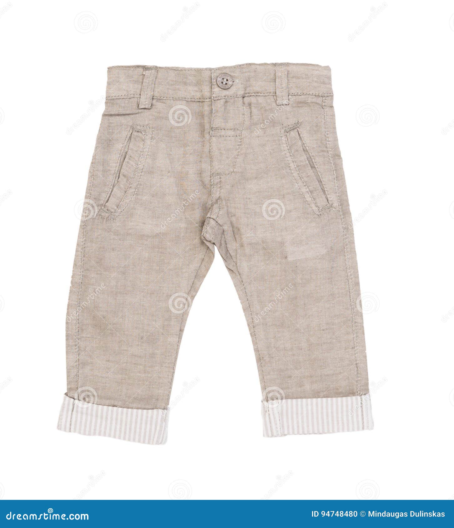 PInk Child Boy Trousers. Isolated on White Background. Stock Photo ...