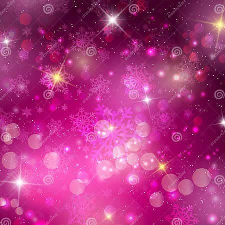 Pink Christmas background stock vector. Illustration of starry - 28045093