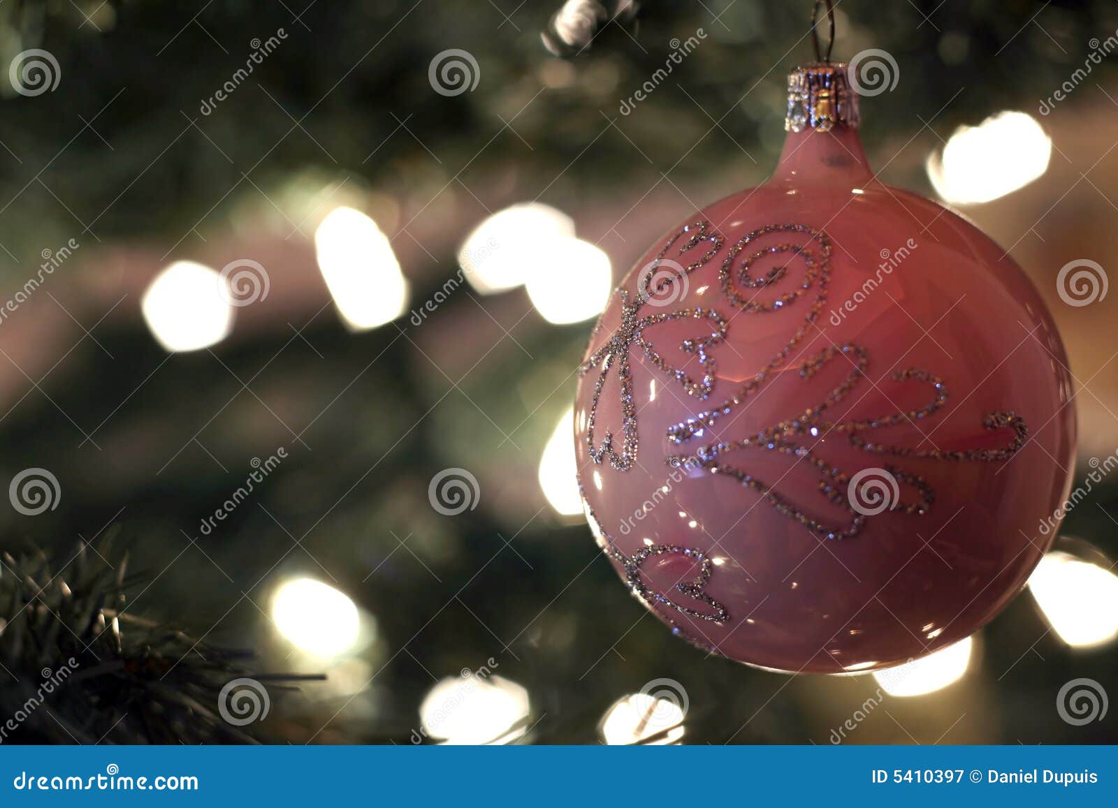 Pink Christmas Ball stock image. Image of lighting, winter 5410397
