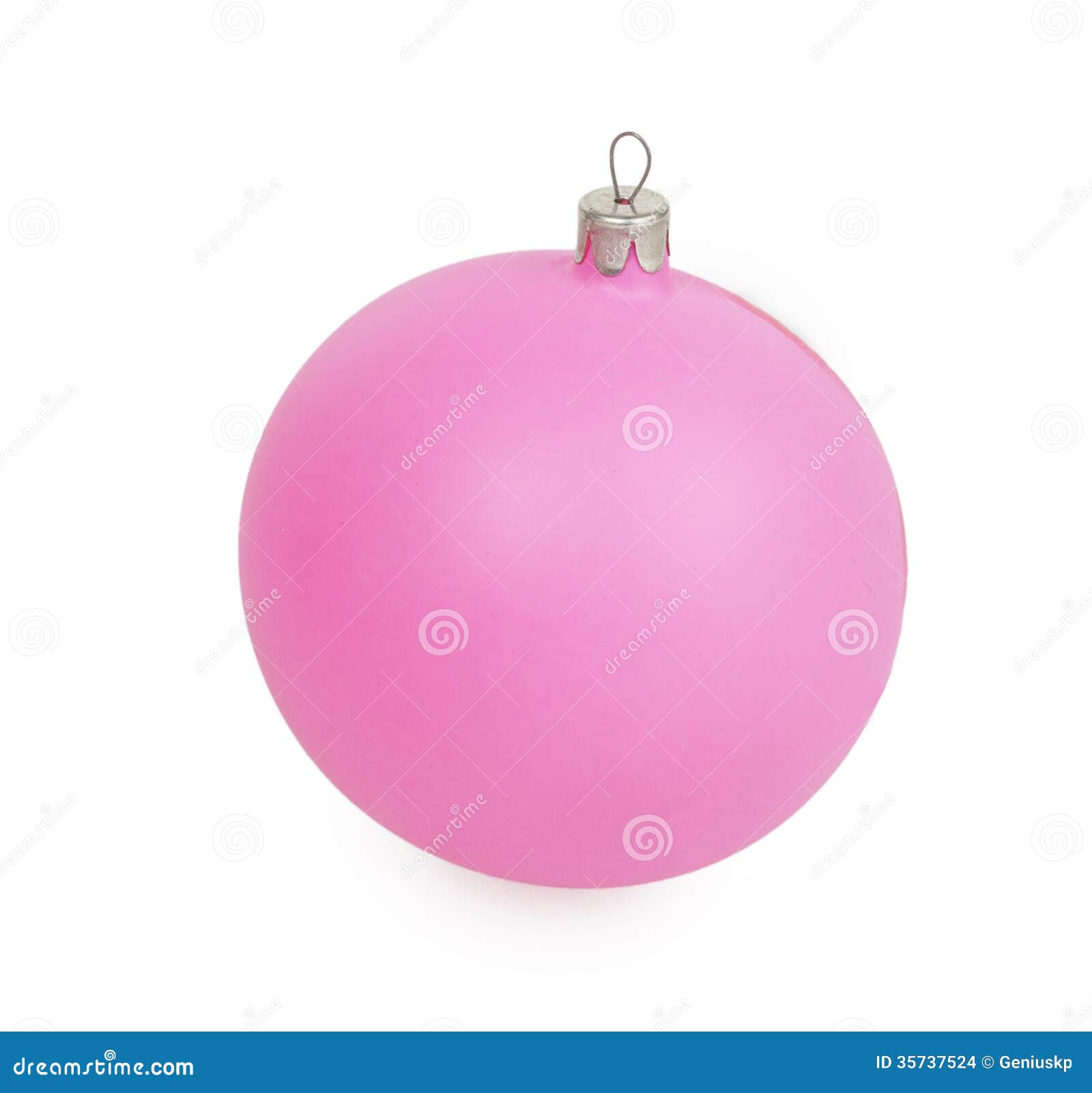 Pink Christmas ball stock photo. Image of background 35737524