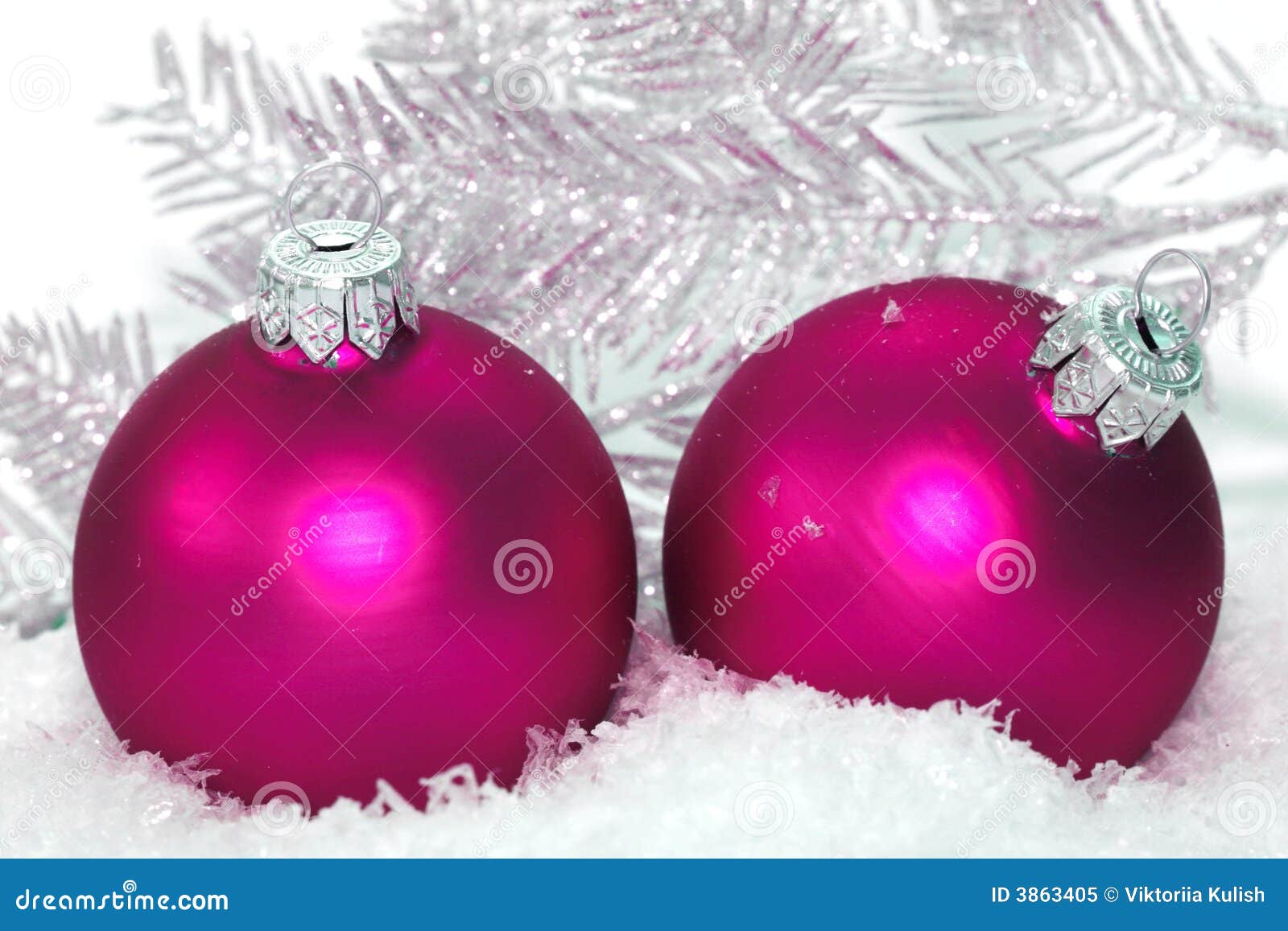 Pink Christmas Balls Royalty Free Stock Photo Image 3863405